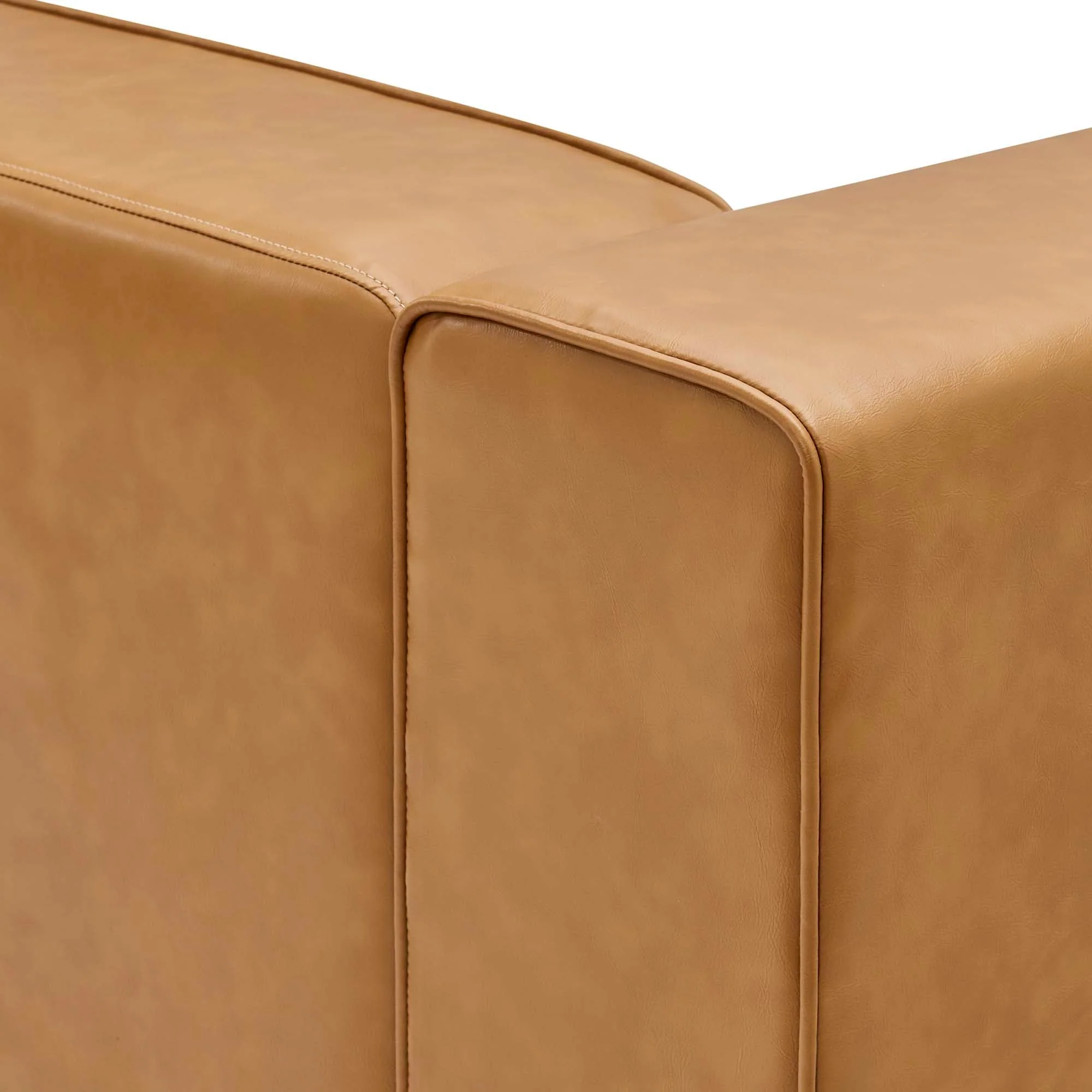Vegan Leather 4-Piece Sectional Sofa - 148 Inch - Image 16