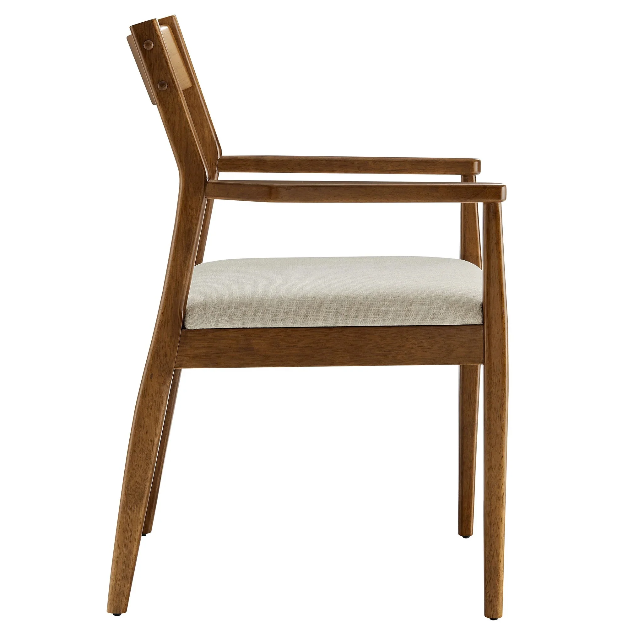 Vegan Leather and Wood Dining Armchairs Set of 2 - Image 13