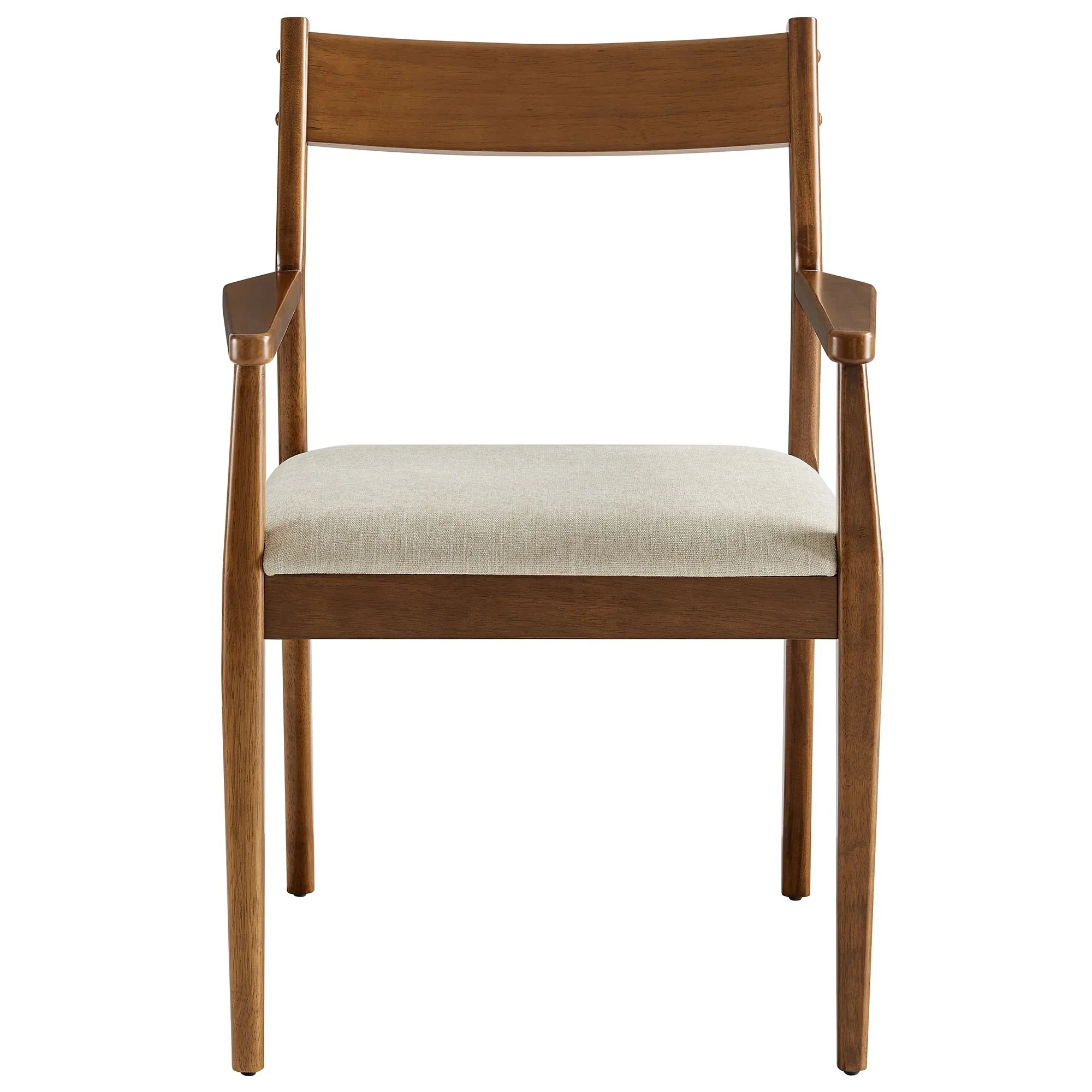 Vegan Leather and Wood Dining Armchairs Set of 2 - Image 15