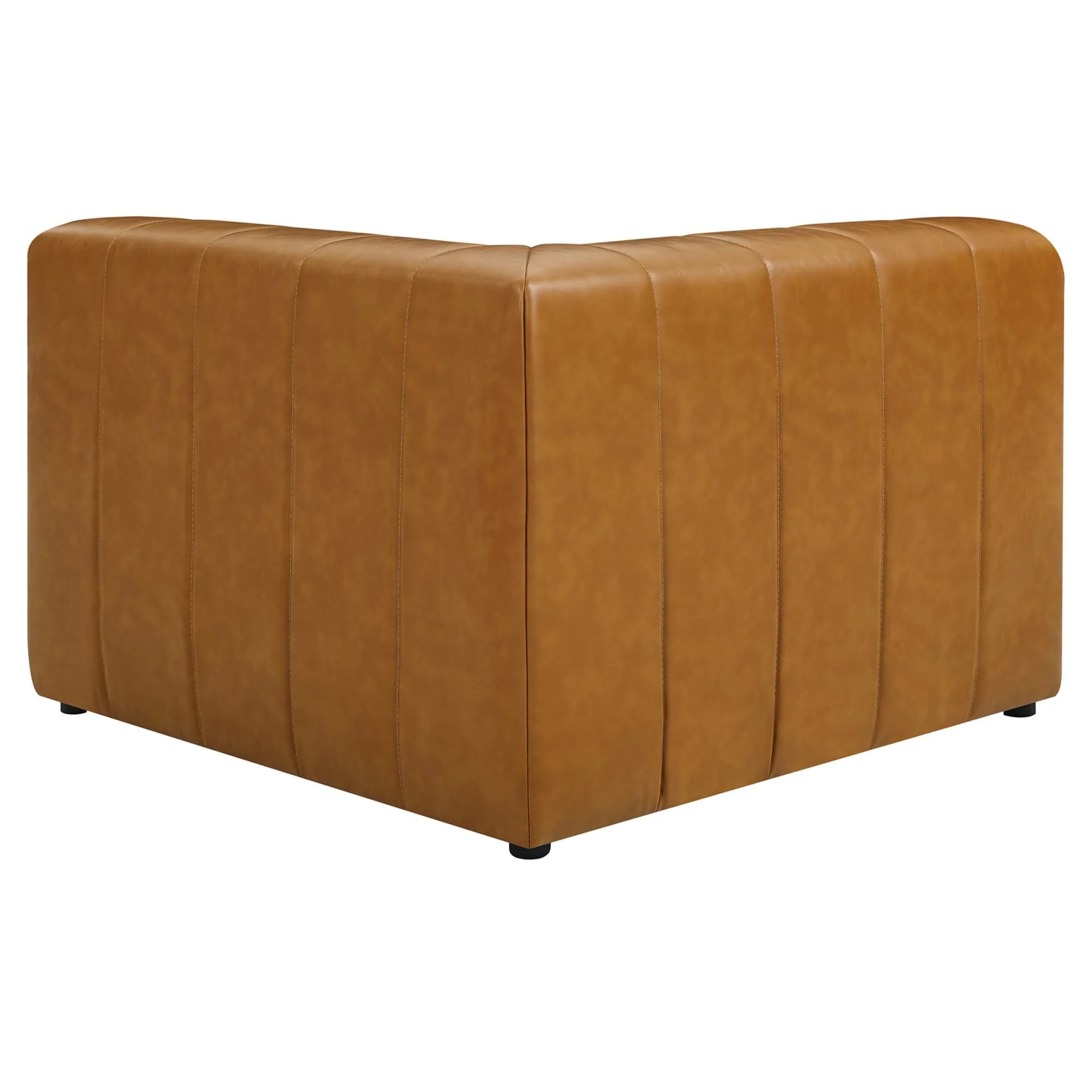 Vegan Leather Corner Chair in Tan - 42 Inch - Image 4