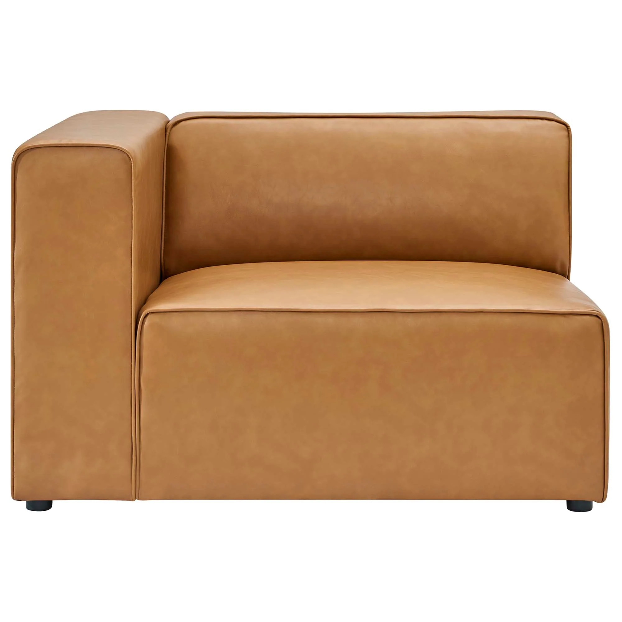 Vegan Leather Left-Arm Sectional Sofa Chair 44 Inch - Image 12
