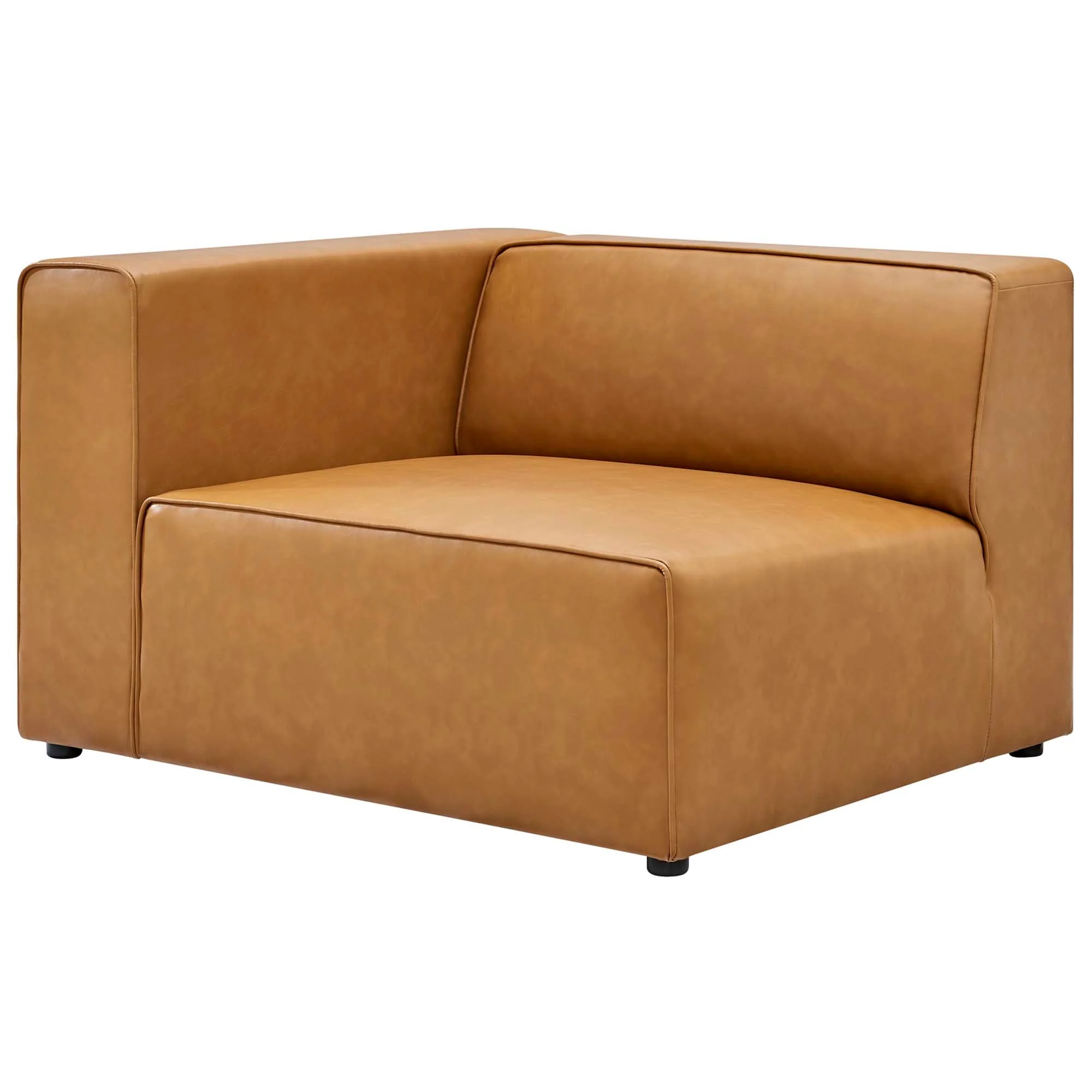 Vegan Leather Left-Arm Sectional Sofa Chair 44 Inch - Image 8