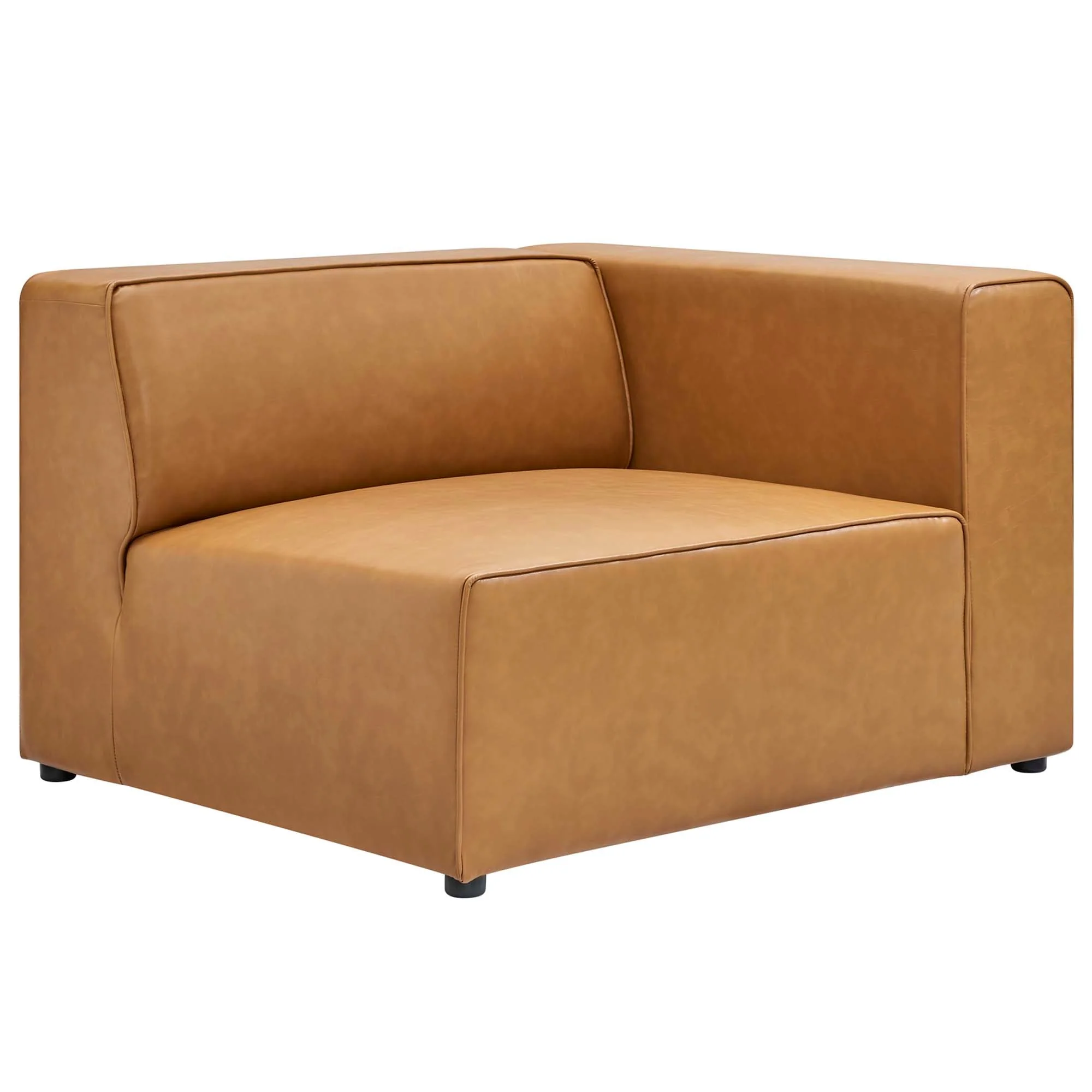 Vegan Leather Right-Arm Sectional Sofa Chair 44 Inch - Image 7