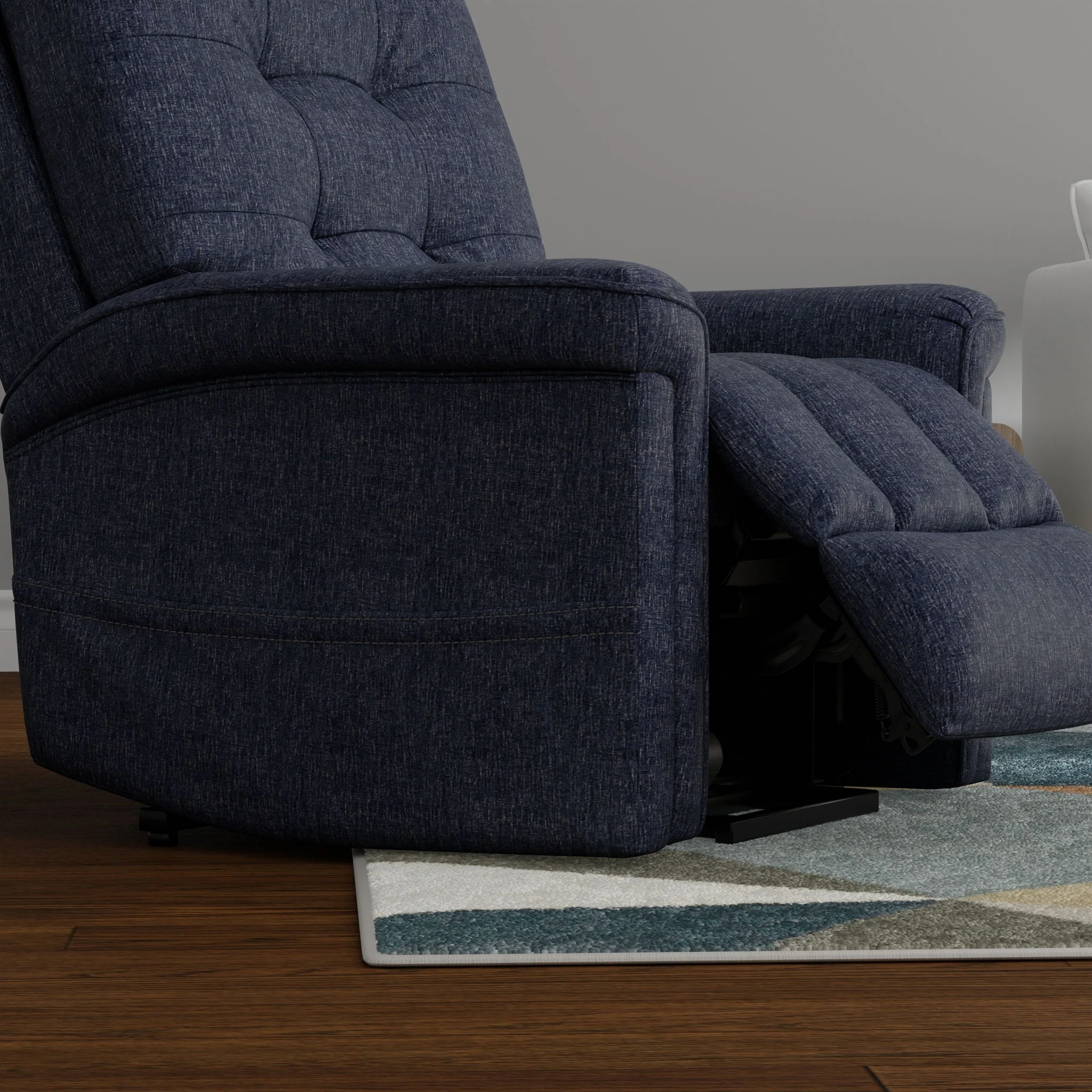 Velour - Power Lift Chair - Blue - Image 3