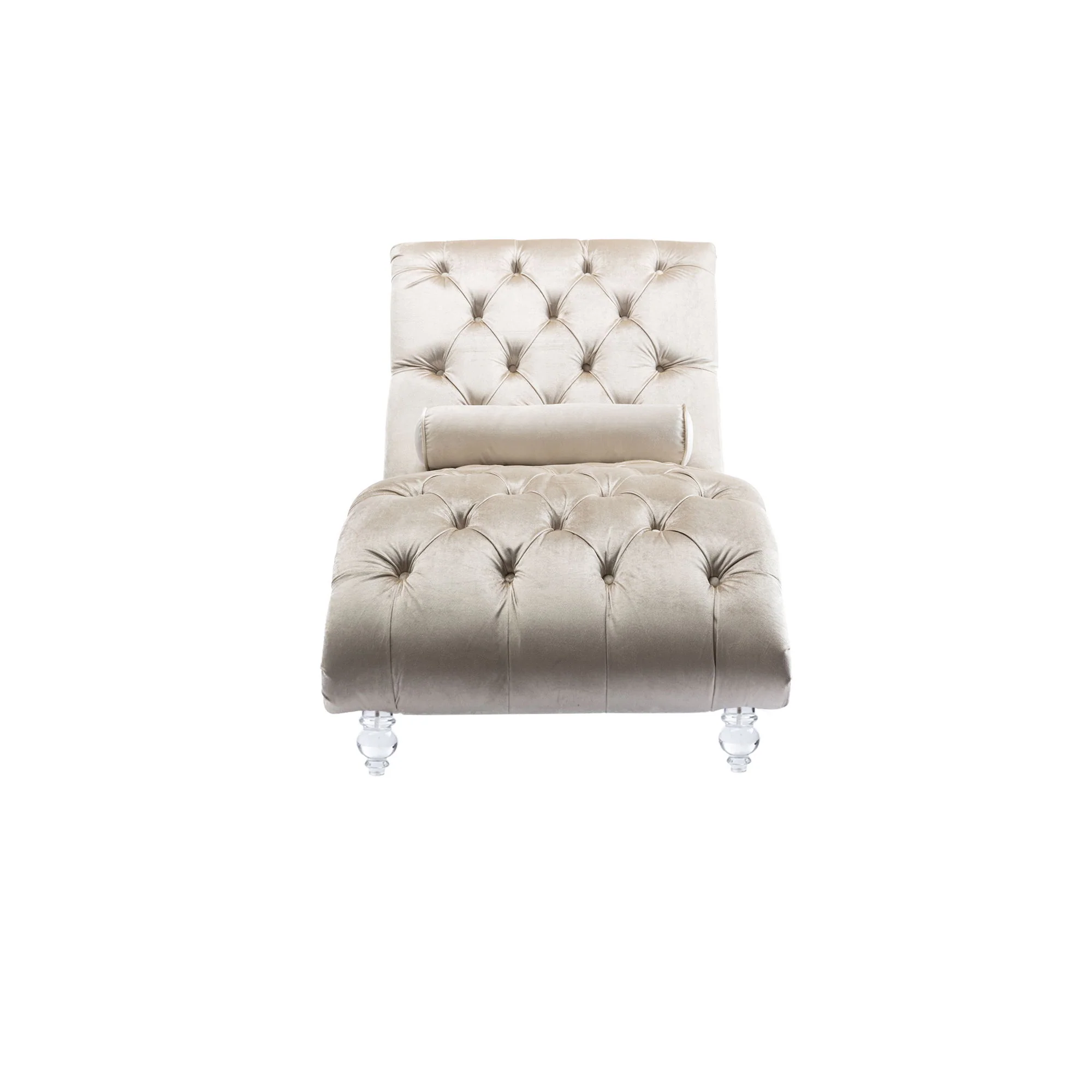 Chaise Lounge Indoor, Button Tufted Upholstered Chaise Lounge Chair With Pillow - Image 38