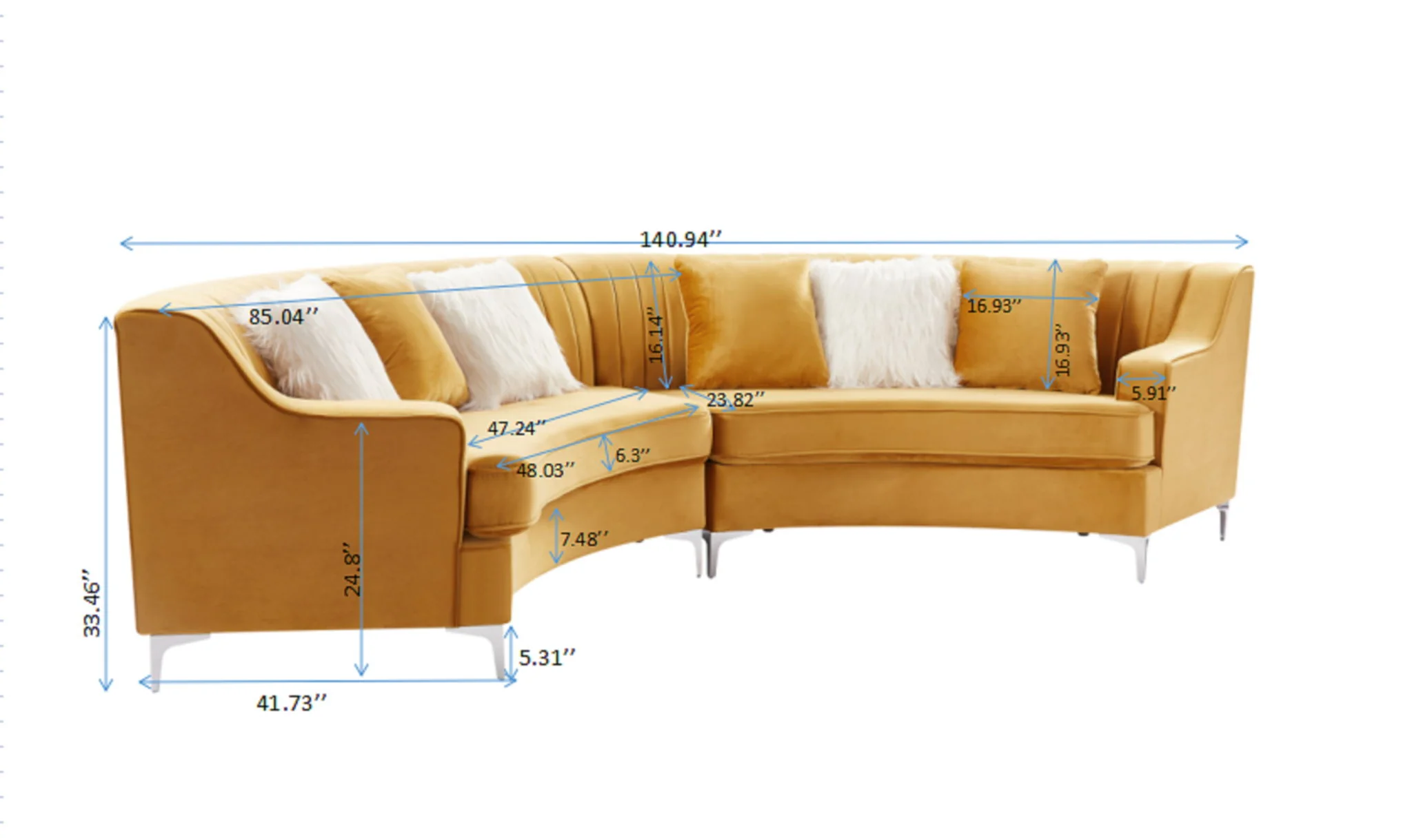 Curved Sofa - Image 8