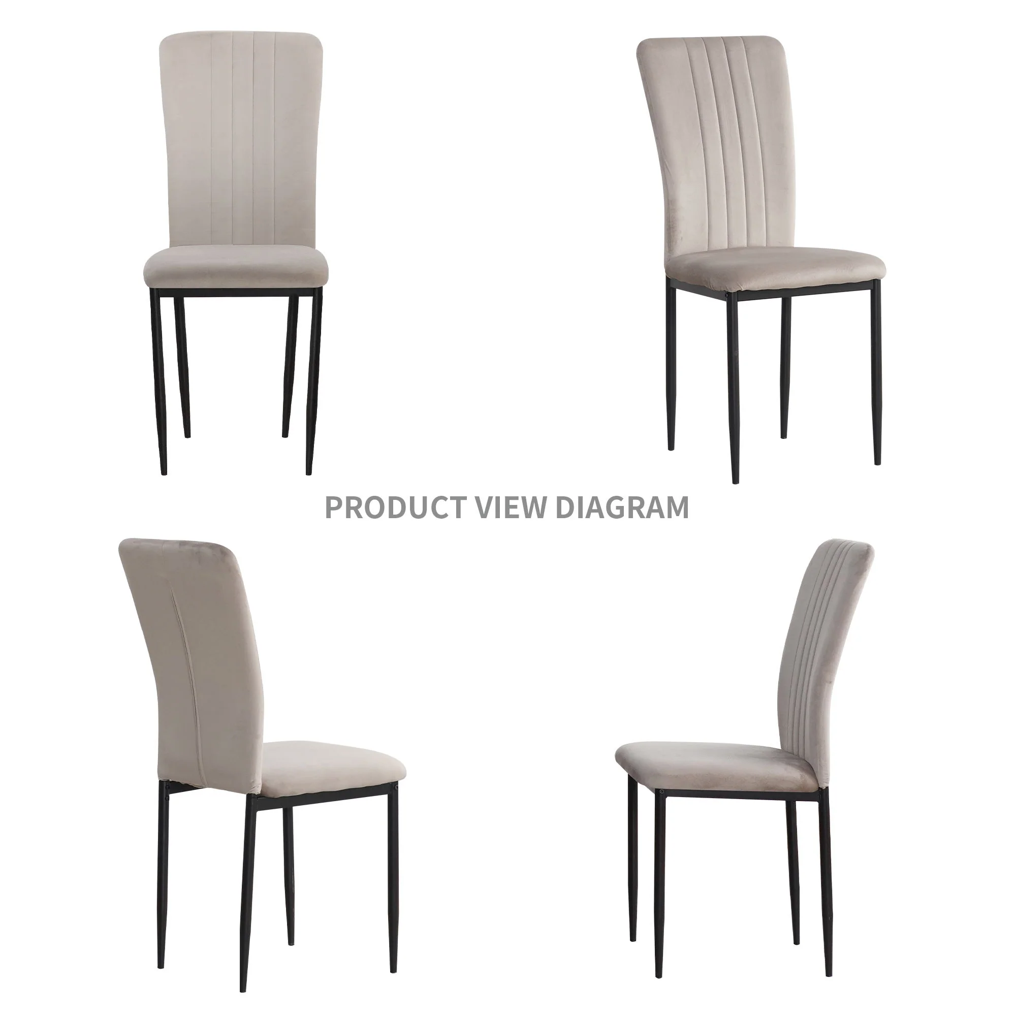 Velvet Dining Chairs For Dining Room (Set of 4) - Image 4