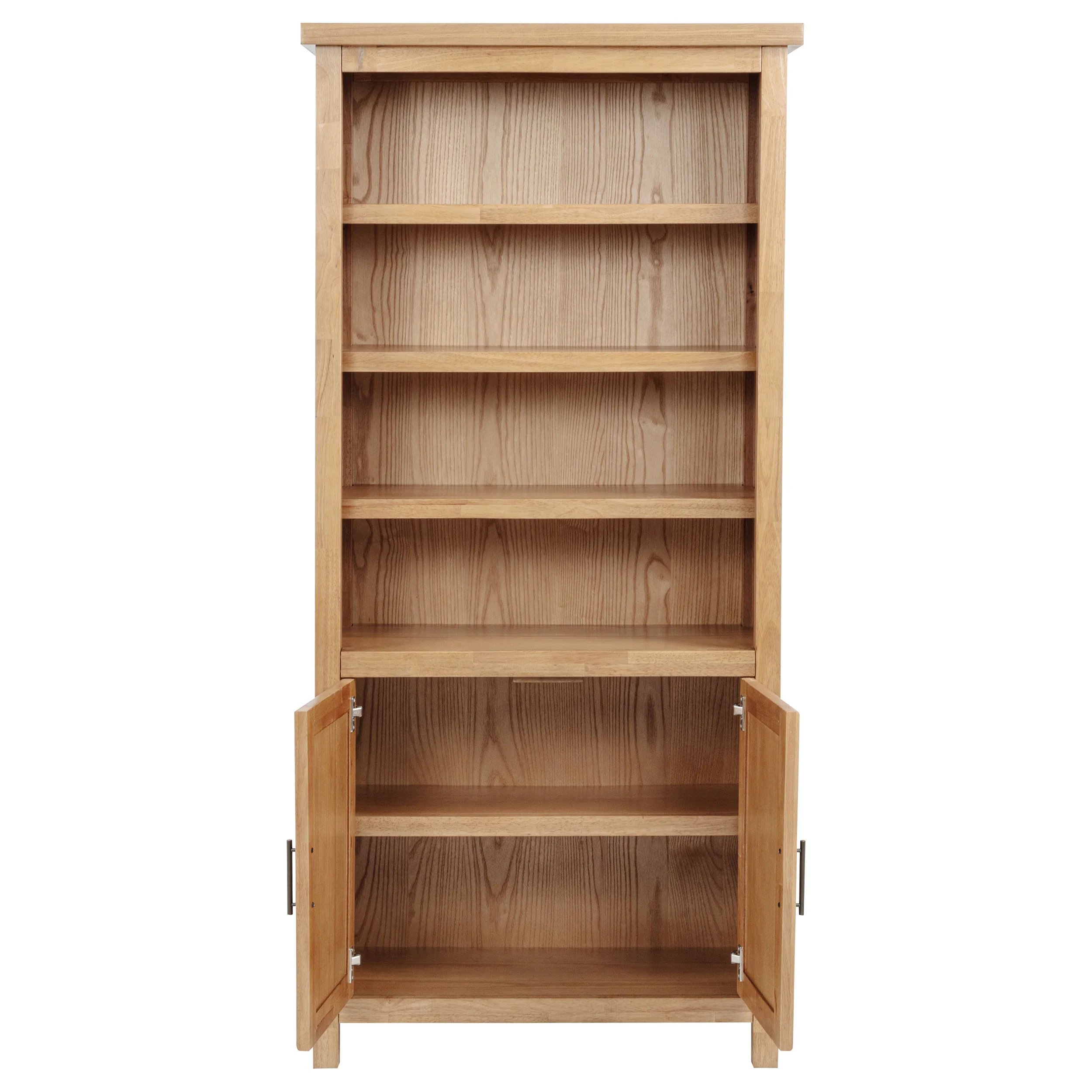 Vermes 72-inch 2-Door Home Office Cabinet Bookcase Light Ash - Image 2