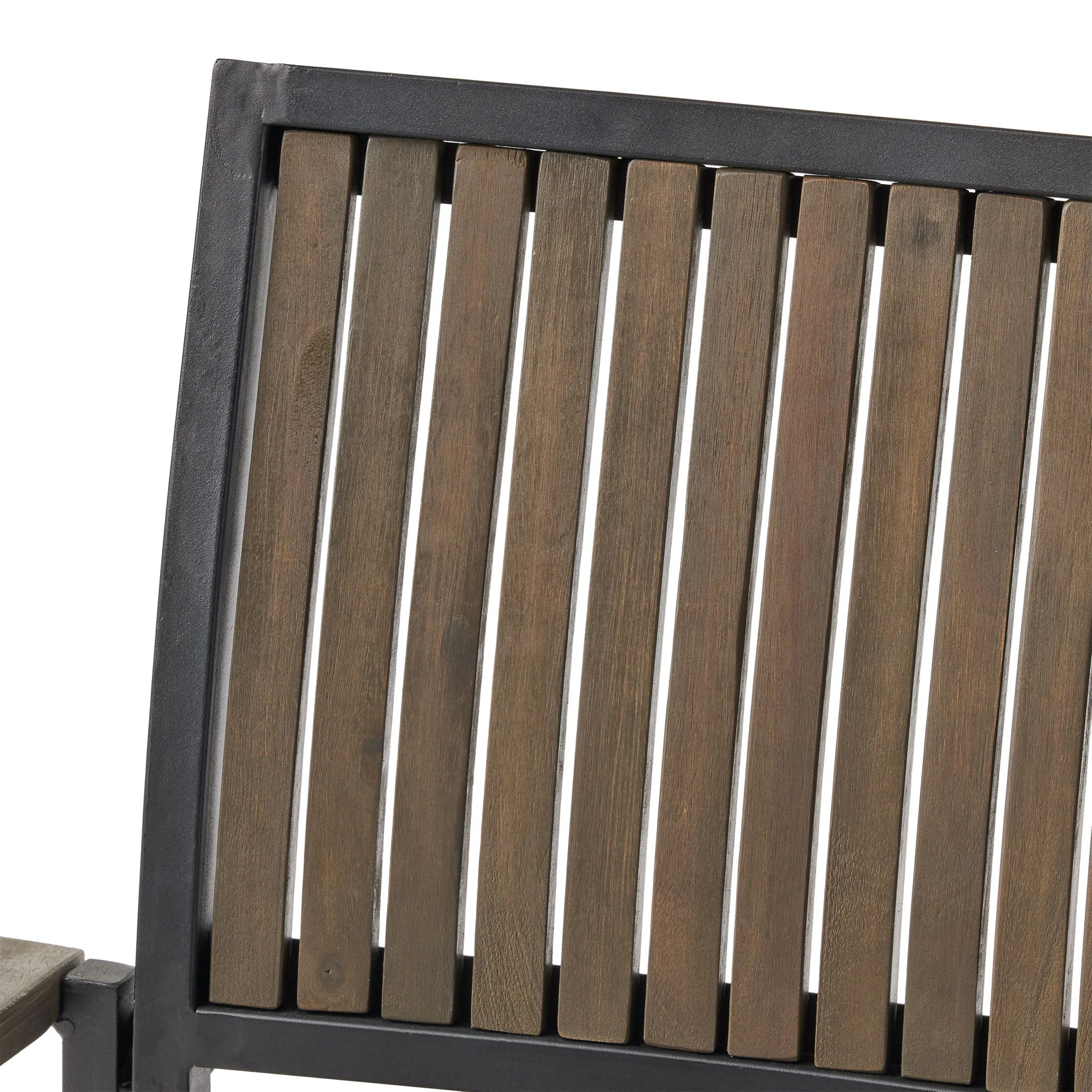 Vermilion - Outdoor Dining Chair With Vertical Slat And Wooden Arm - Image 7