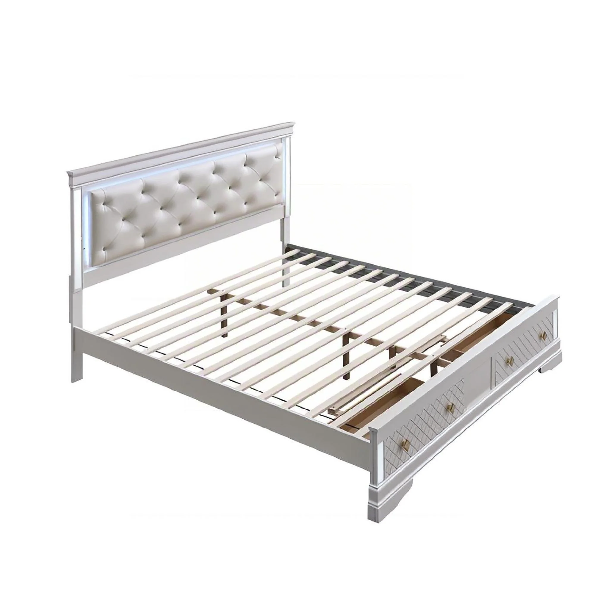 Verona - Bed With LED Accent Lighting, 2 Drawers - Image 2