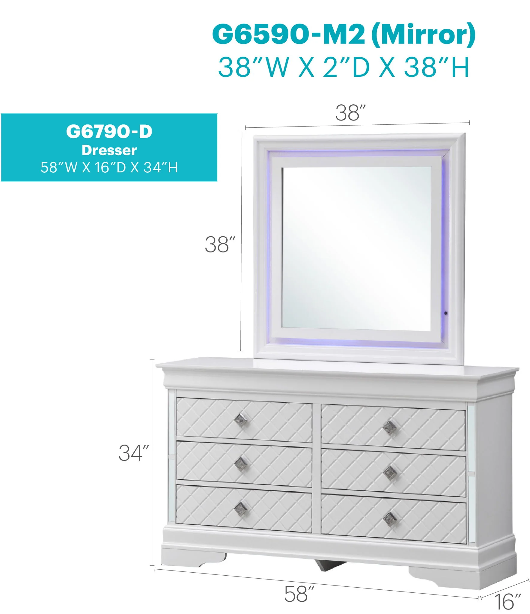 Verona - Dresser - Silver Champagne - Image 6