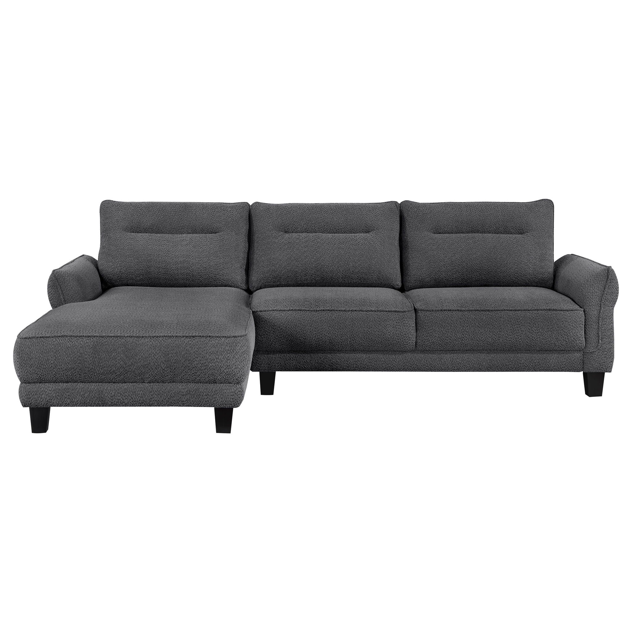 Verona - Loose Back Sectional Sofa - Gray - Image 9