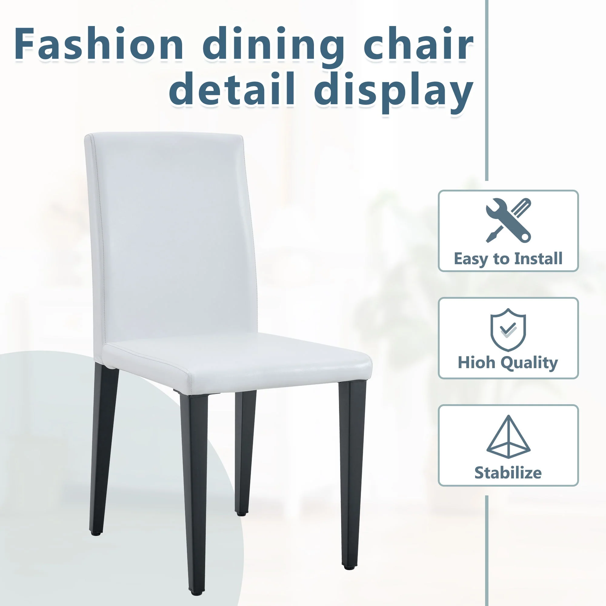 Versatile Dining Chairs With Comfortable Design And Metal Legs - Image 11