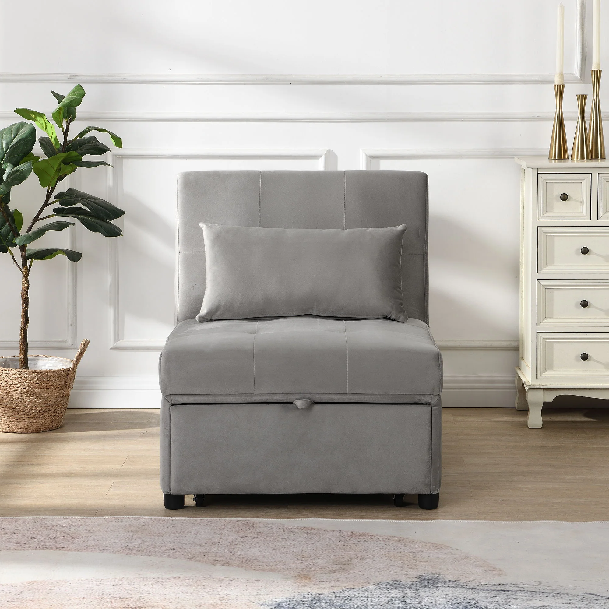 Versatile Folding Ottoman Sofa Bed Multifunctional Space Saver - Image 9
