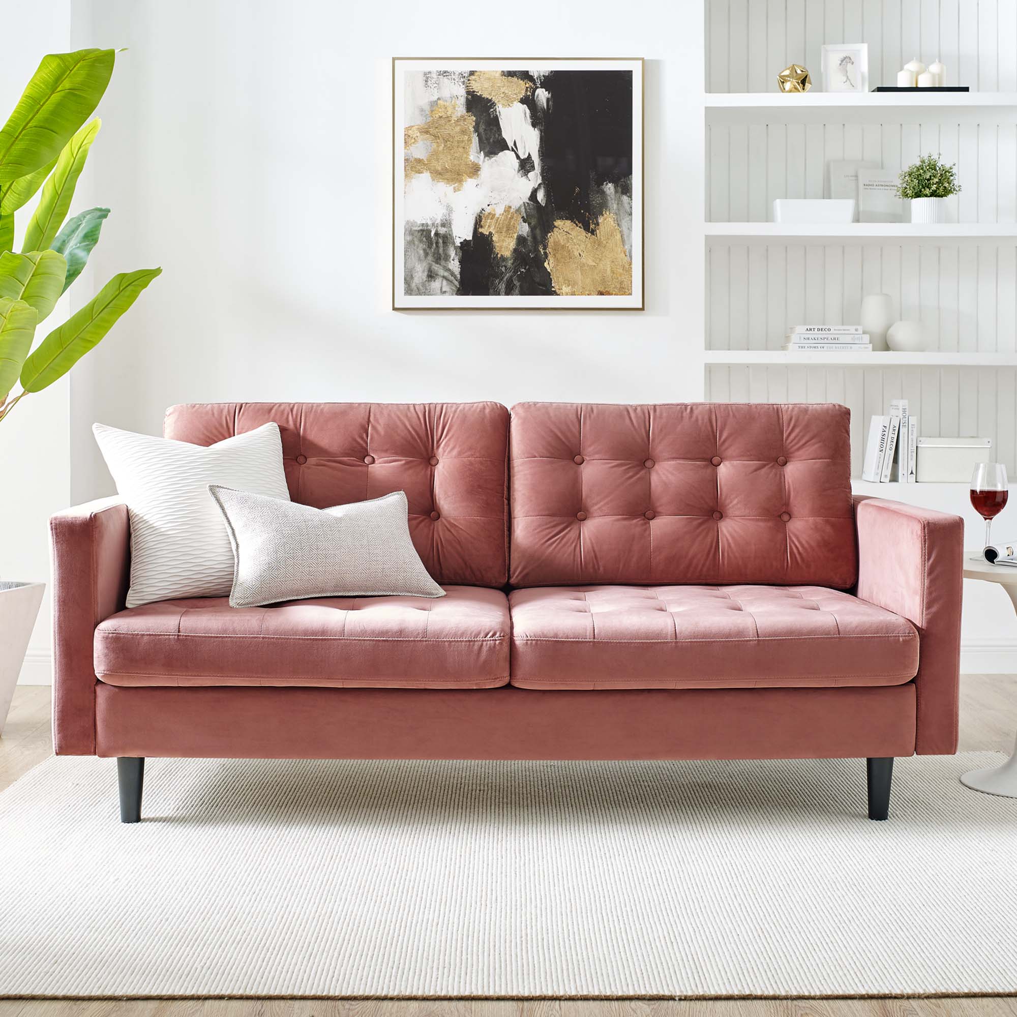 Tufted Performance Velvet Sofa – 75 Inch - Image 18