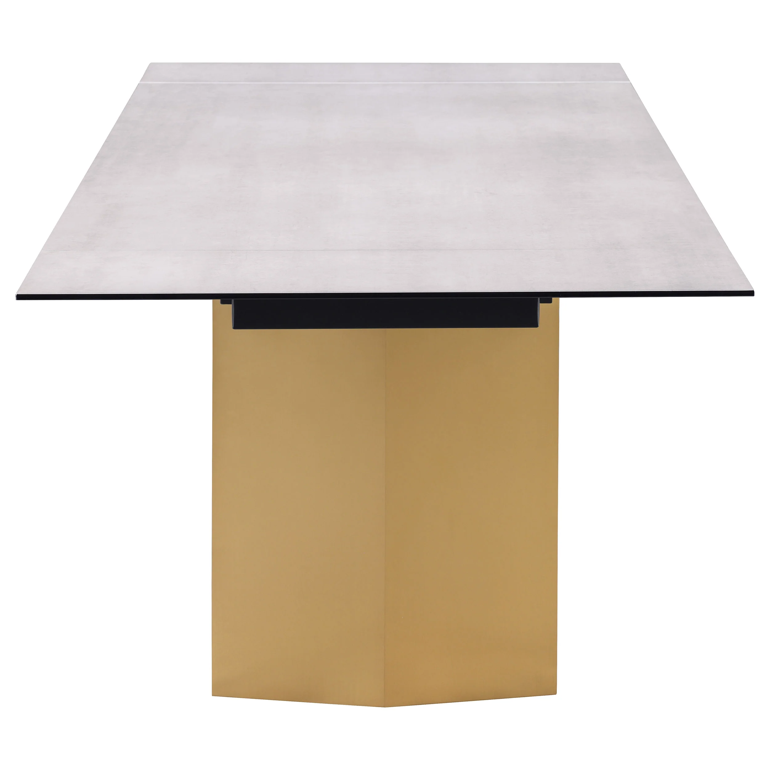 Vesa 97-Inch Glass Top Extension Dining Table, Beige - Image 9