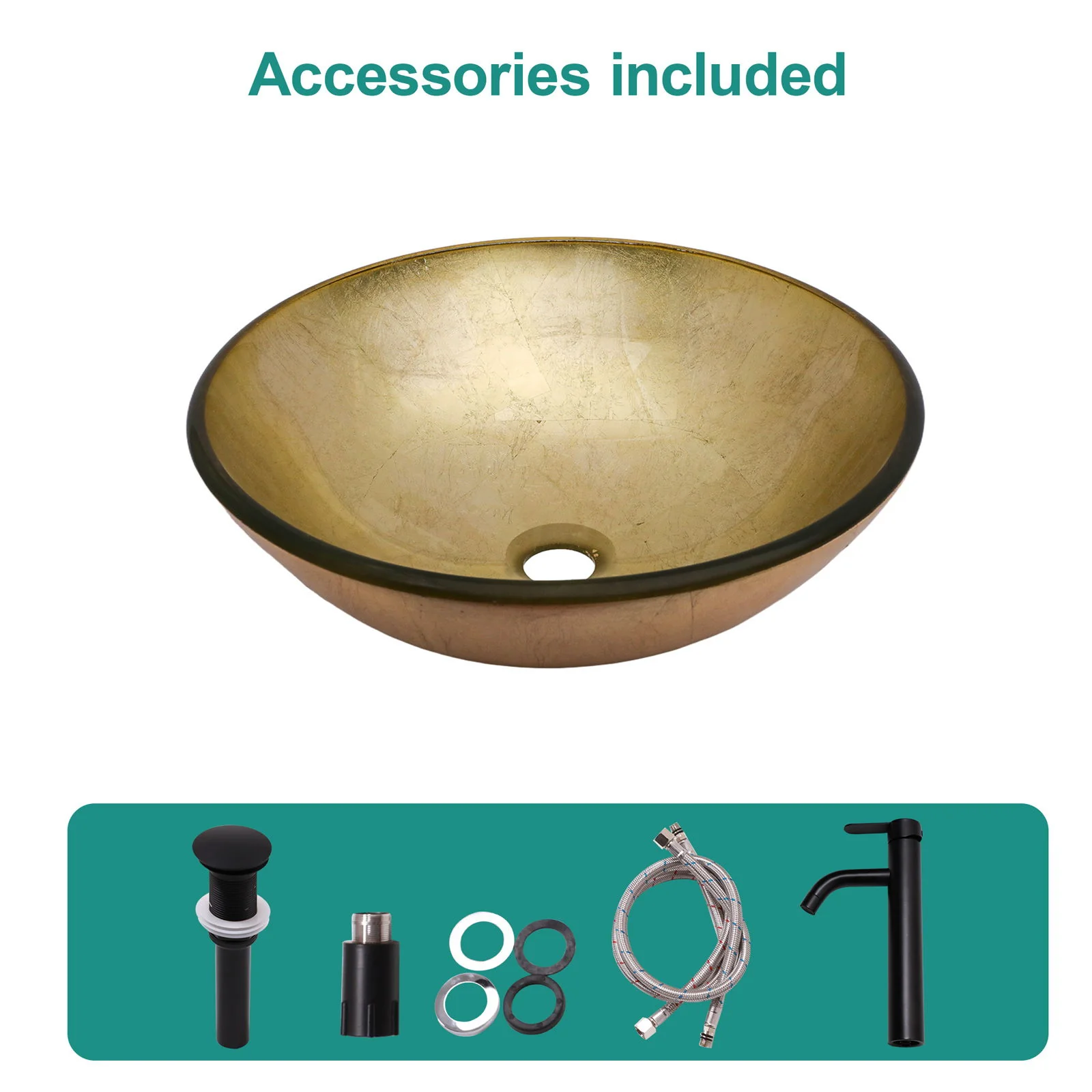 Vessel Sink With Faucet And Pop-Up Drain - Image 8