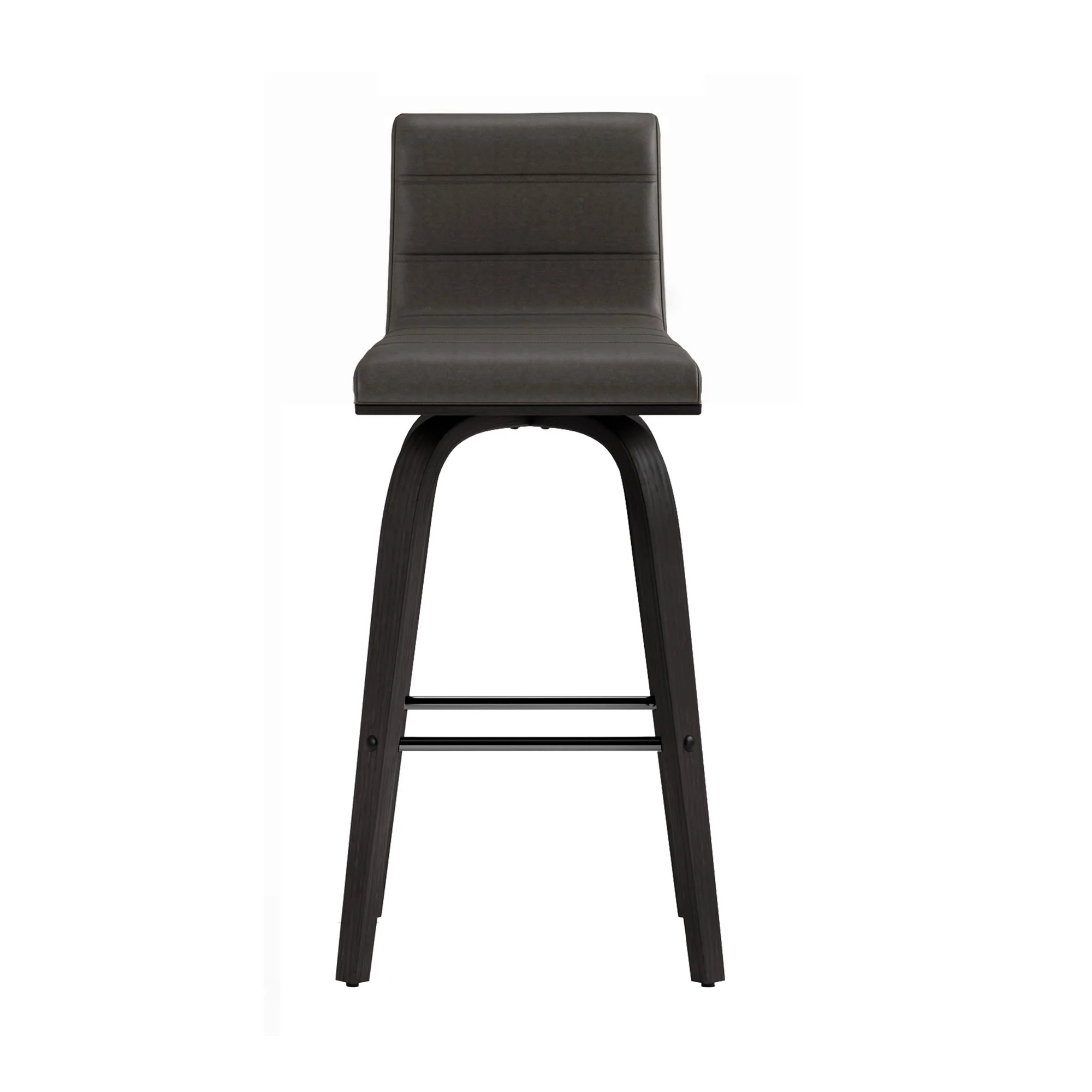 Vienna - 26" Swivel Counter Stool - Black Wood - Image 12