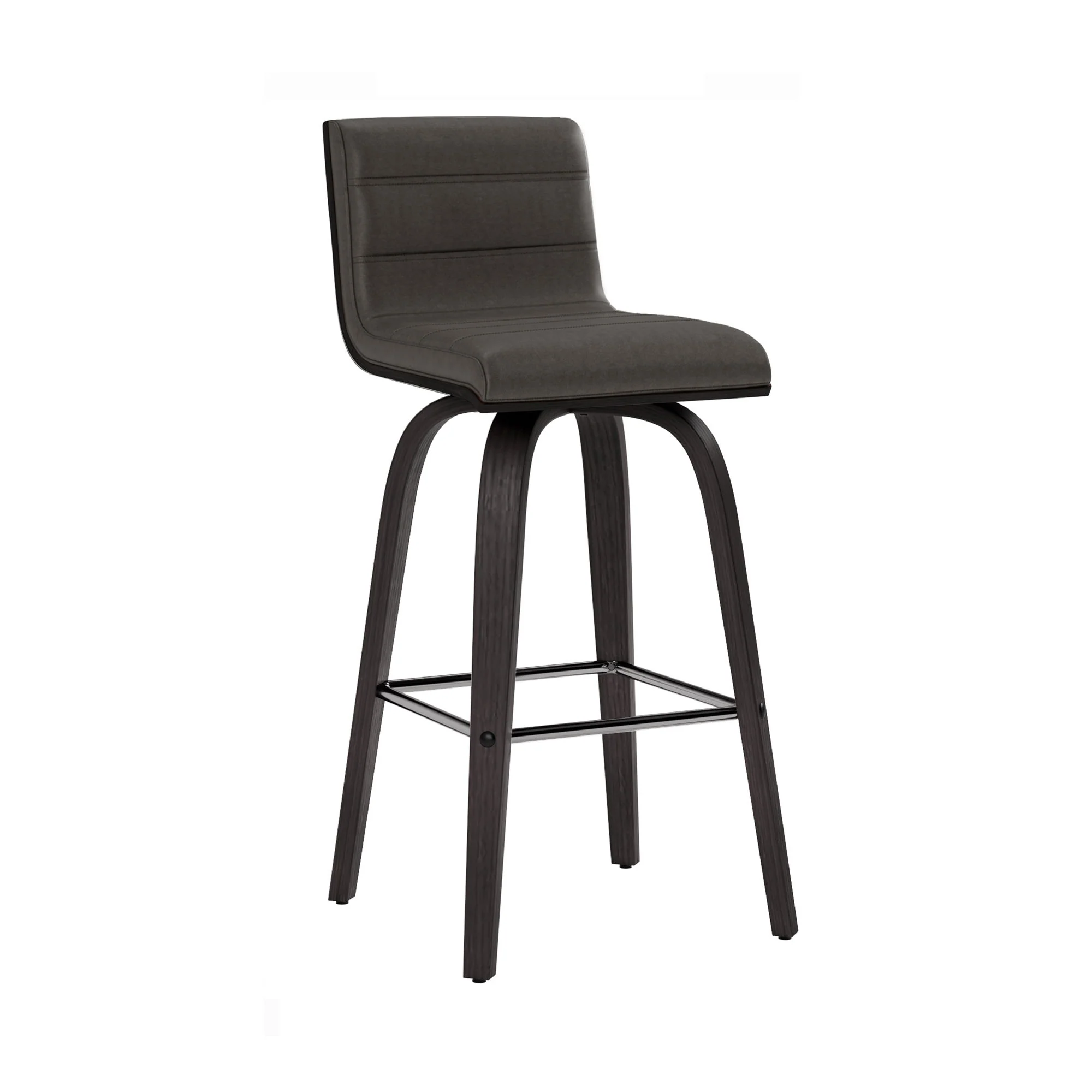 Vienna - 26" Swivel Counter Stool - Black Wood - Image 9