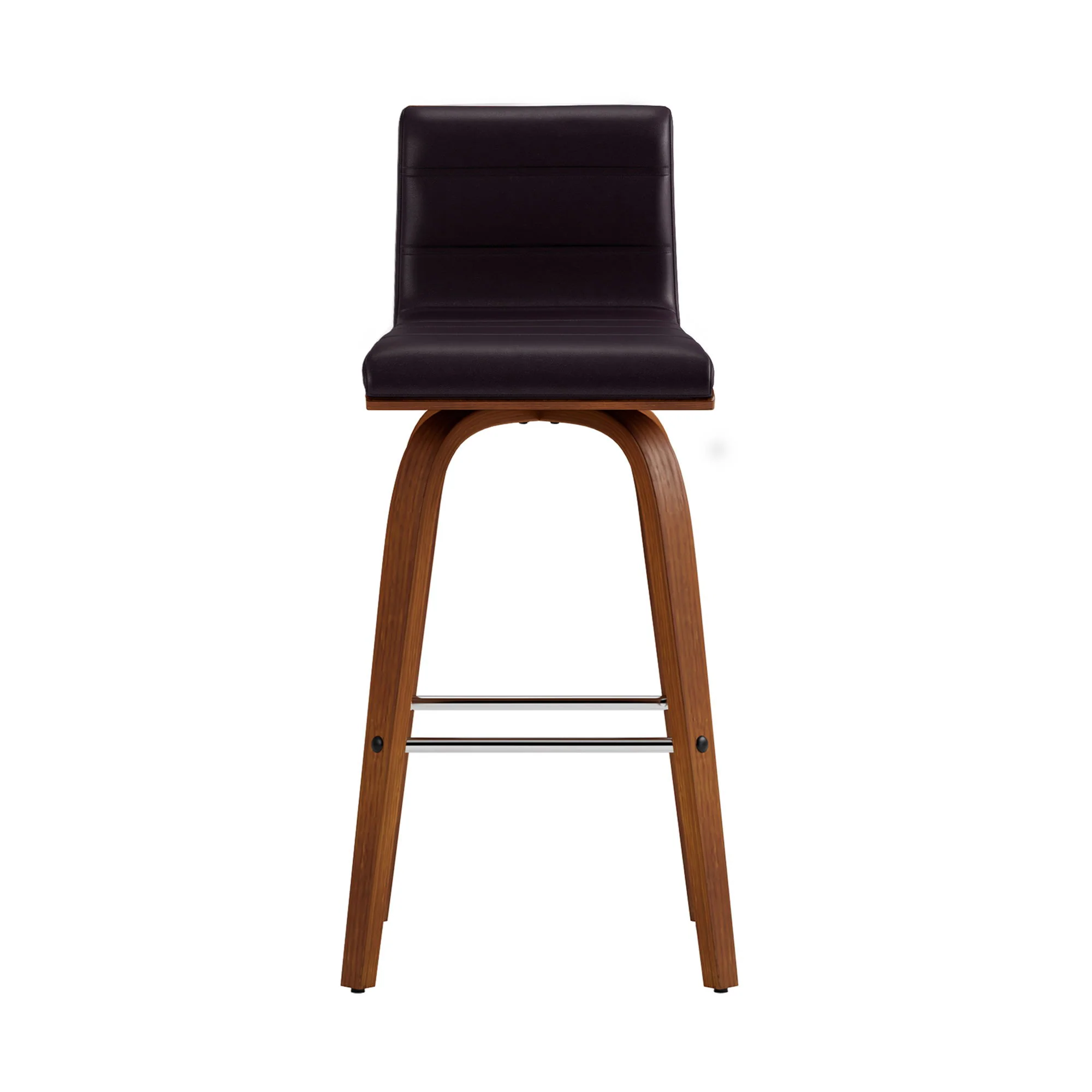Vienna - 26" Swivel Counter Stool - Walnut Wood - Image 20