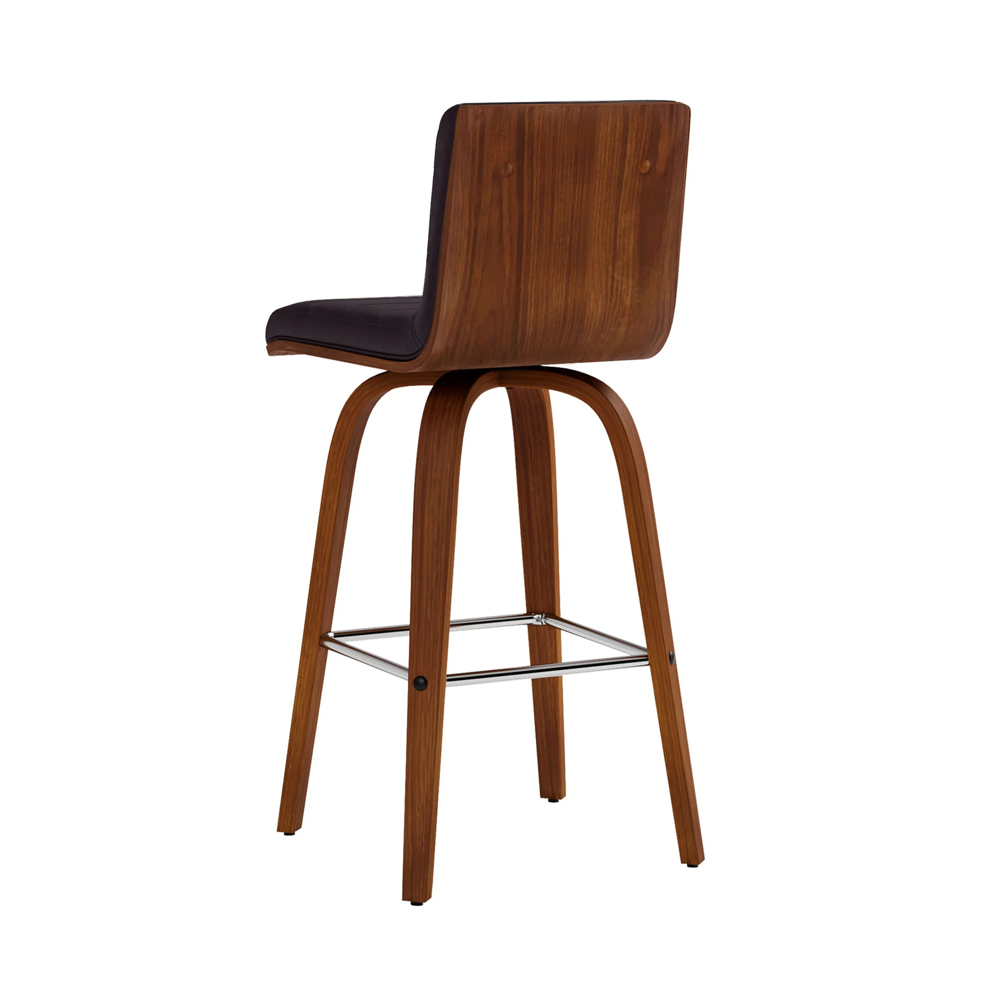 Vienna - 26" Swivel Counter Stool - Walnut Wood - Image 23