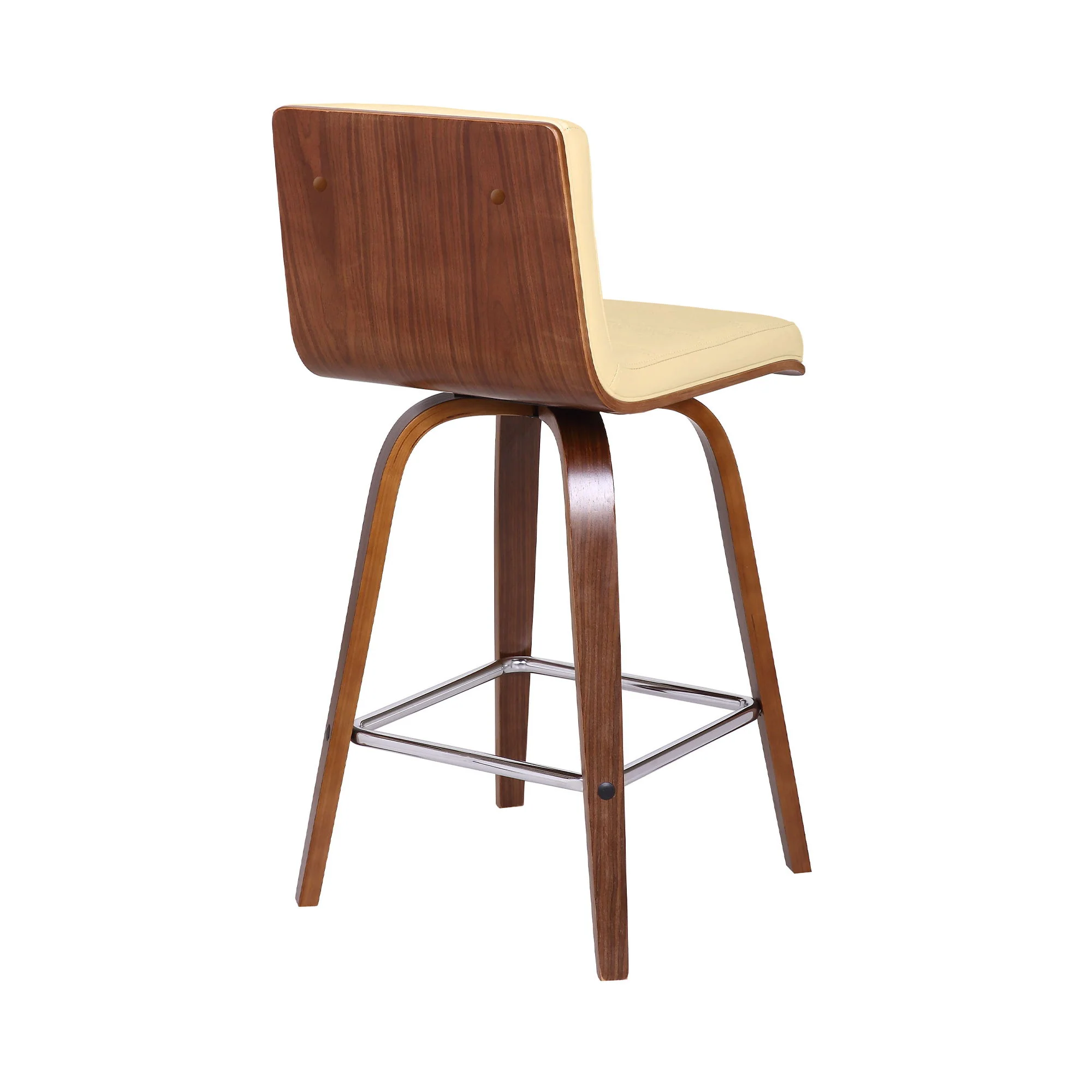 Vienna - 26" Swivel Counter Stool - Walnut Wood - Image 28
