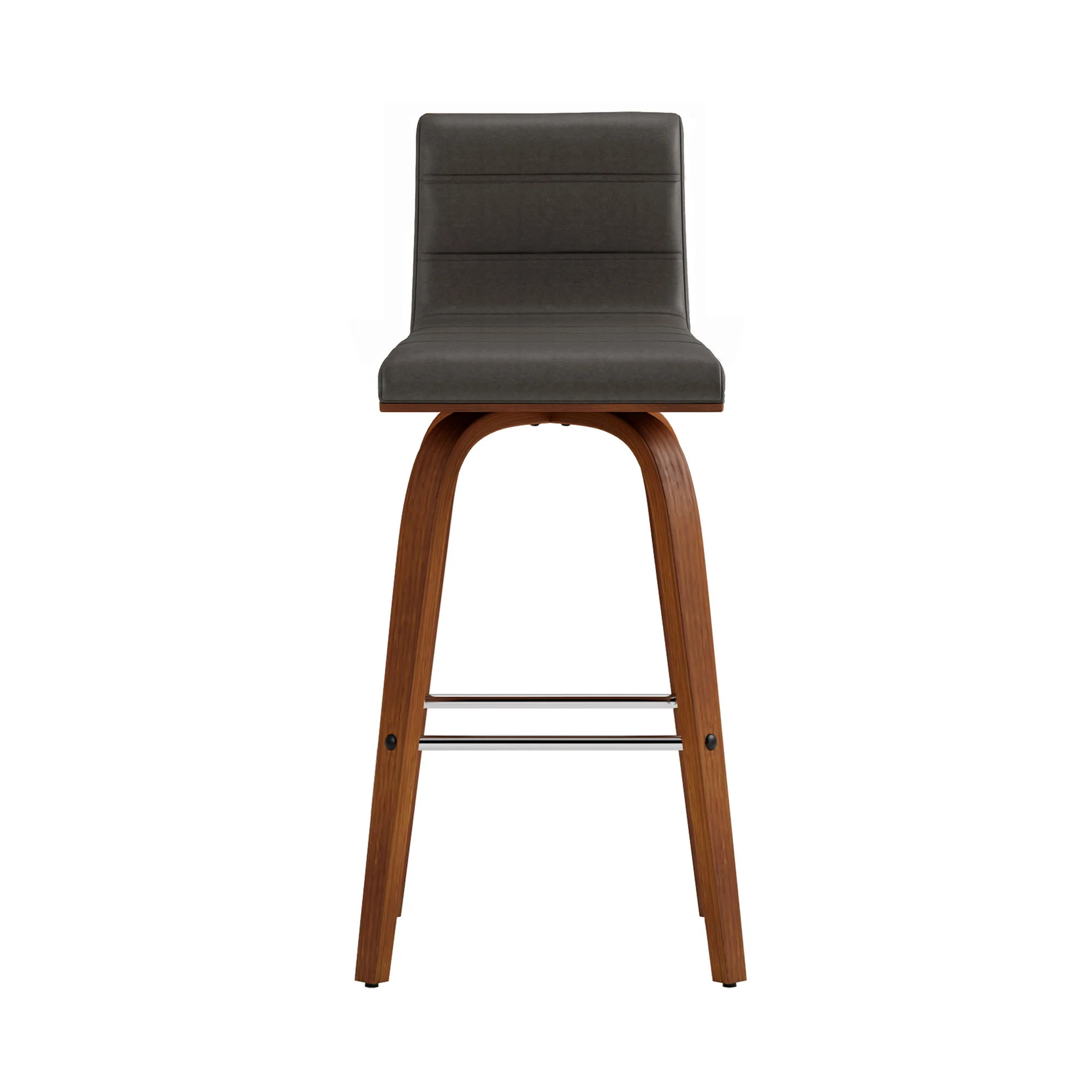 Vienna - 26" Swivel Counter Stool - Walnut Wood - Image 29