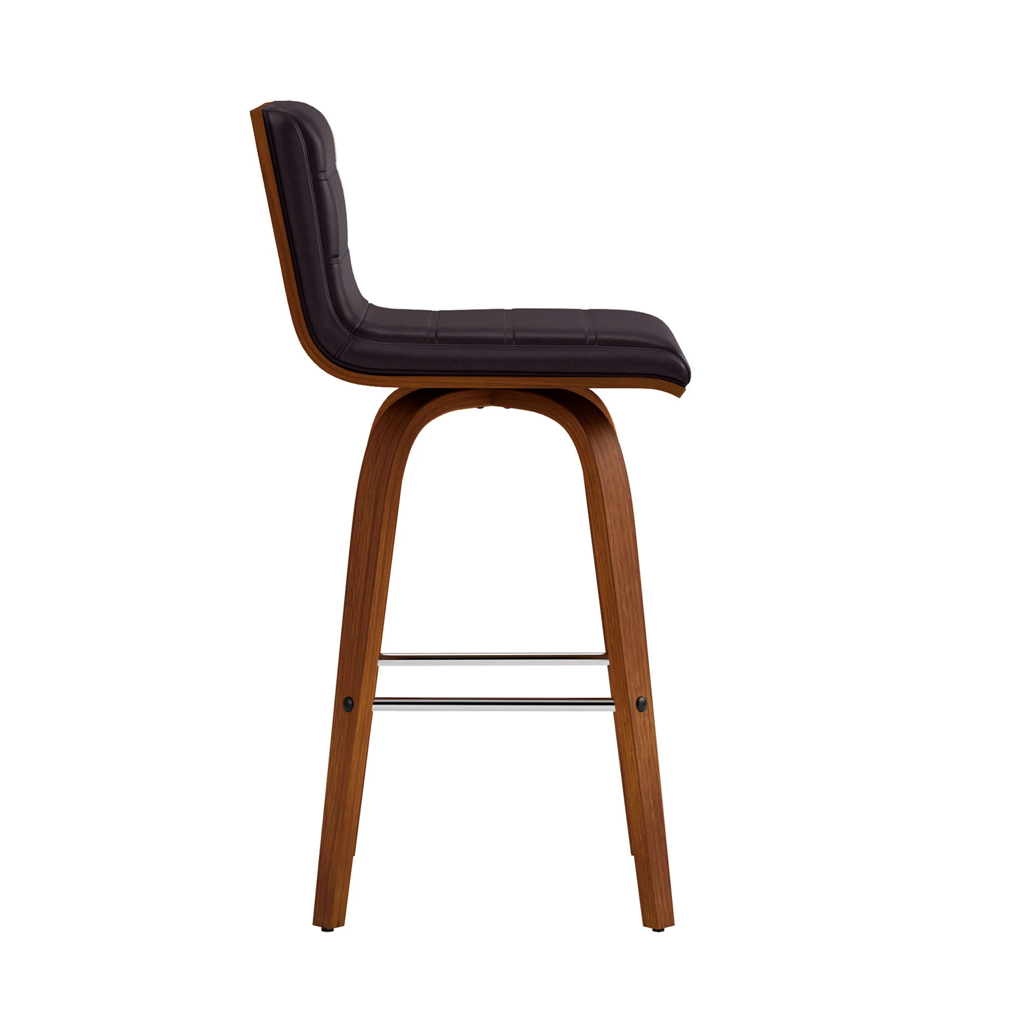Vienna - 26" Swivel Counter Stool - Walnut Wood - Image 34