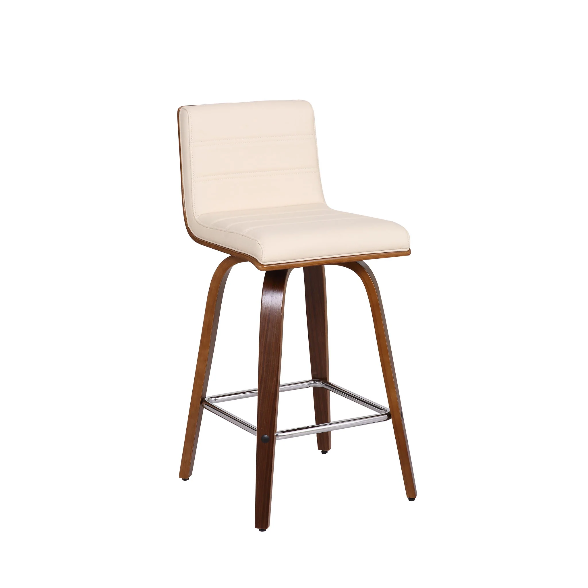 Vienna - 26" Swivel Counter Stool - Walnut Wood - Image 6