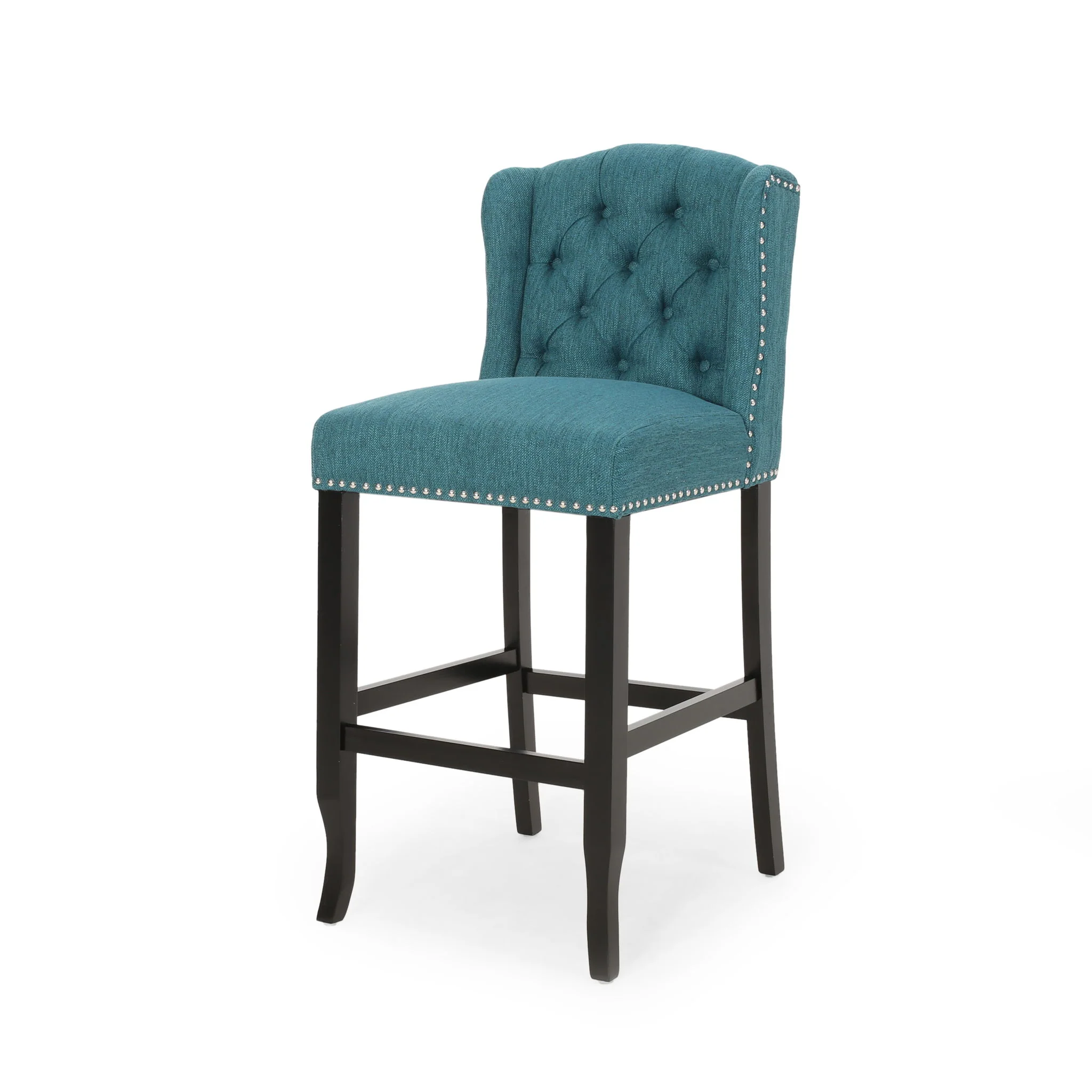 Vienna - Contemporary Fabric Tufted Wingback Counter Stools (Set of 2) - Image 13