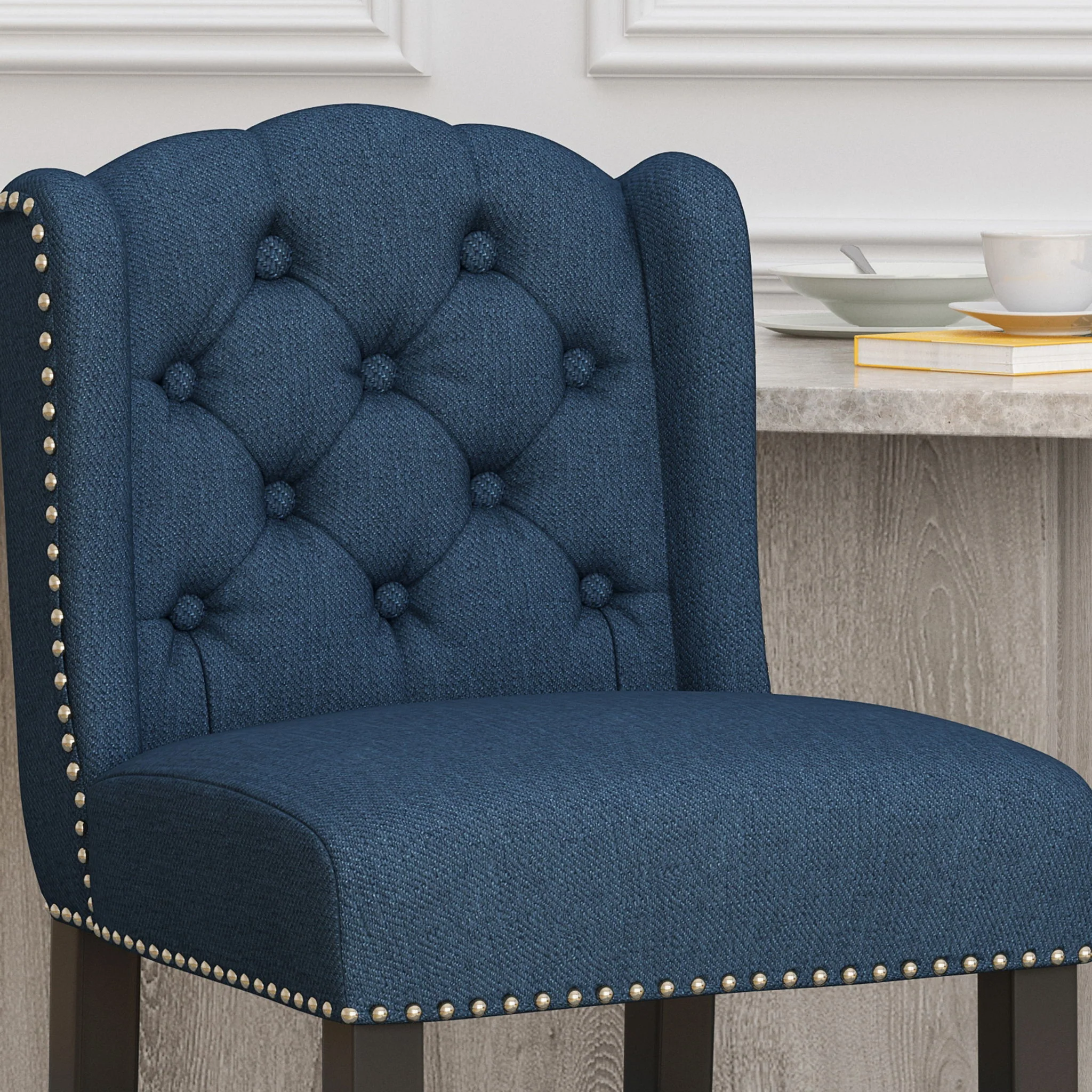 Vienna - Fabric Tufted Counter Stool With Nailhead Accents (Set of 2) - Image 13