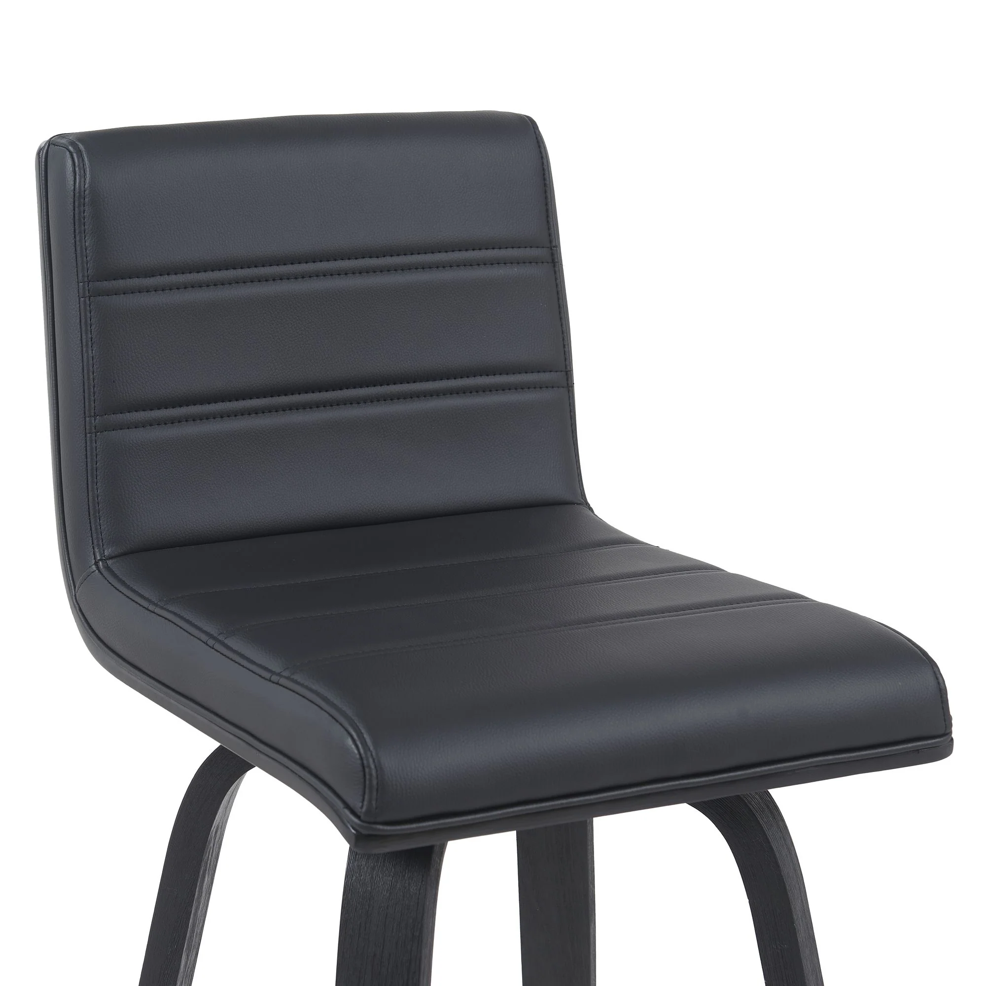 Vienna - Modern Counter Height Swivel Bar Stool - Black Brushed Wood Frame - Image 18