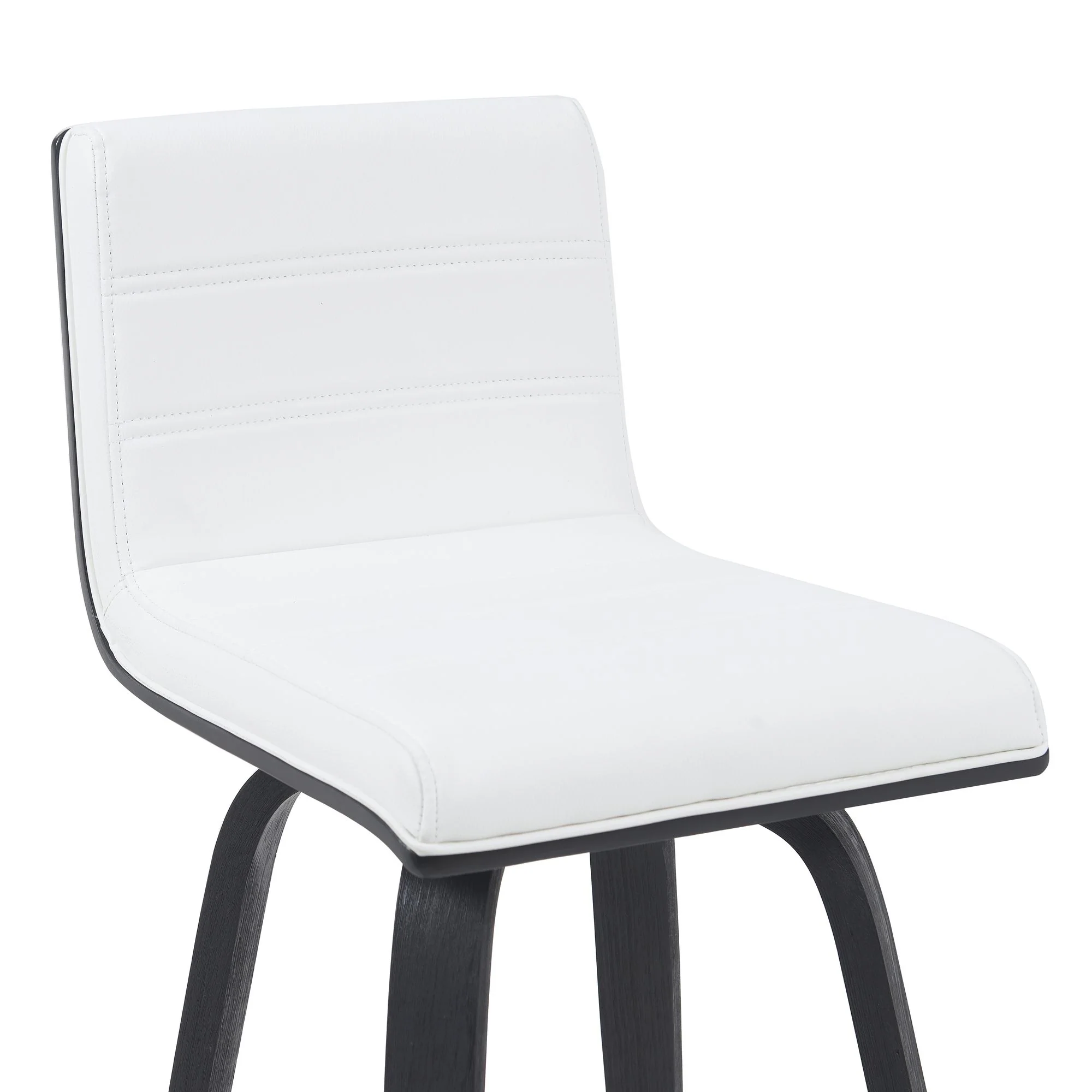 Vienna - Modern Counter Height Swivel Bar Stool - Black Brushed Wood Frame - Image 21