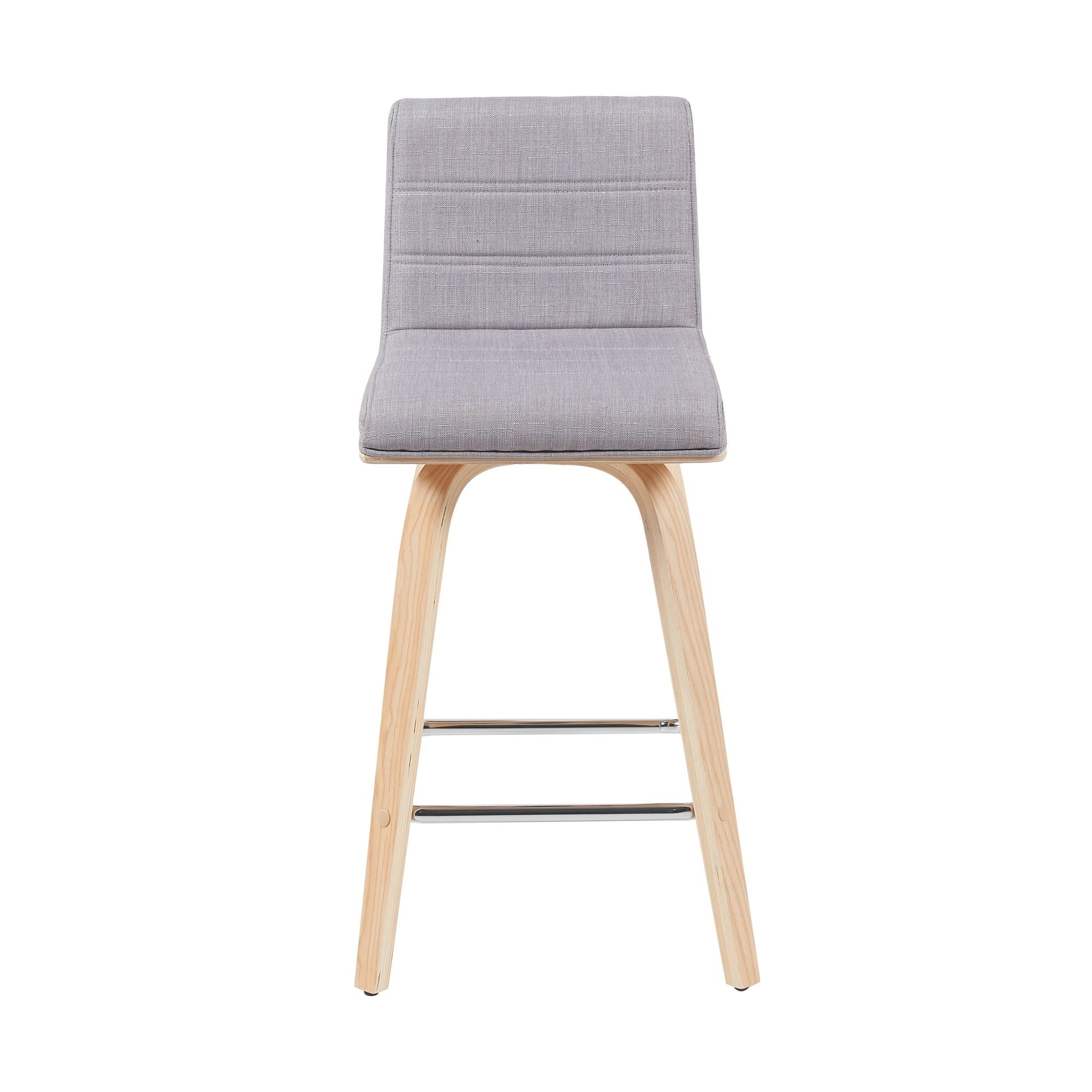 Vienna - Modern Counter Height Swivel Bar Stool - Patterned Oak Wood Frame - Image 22