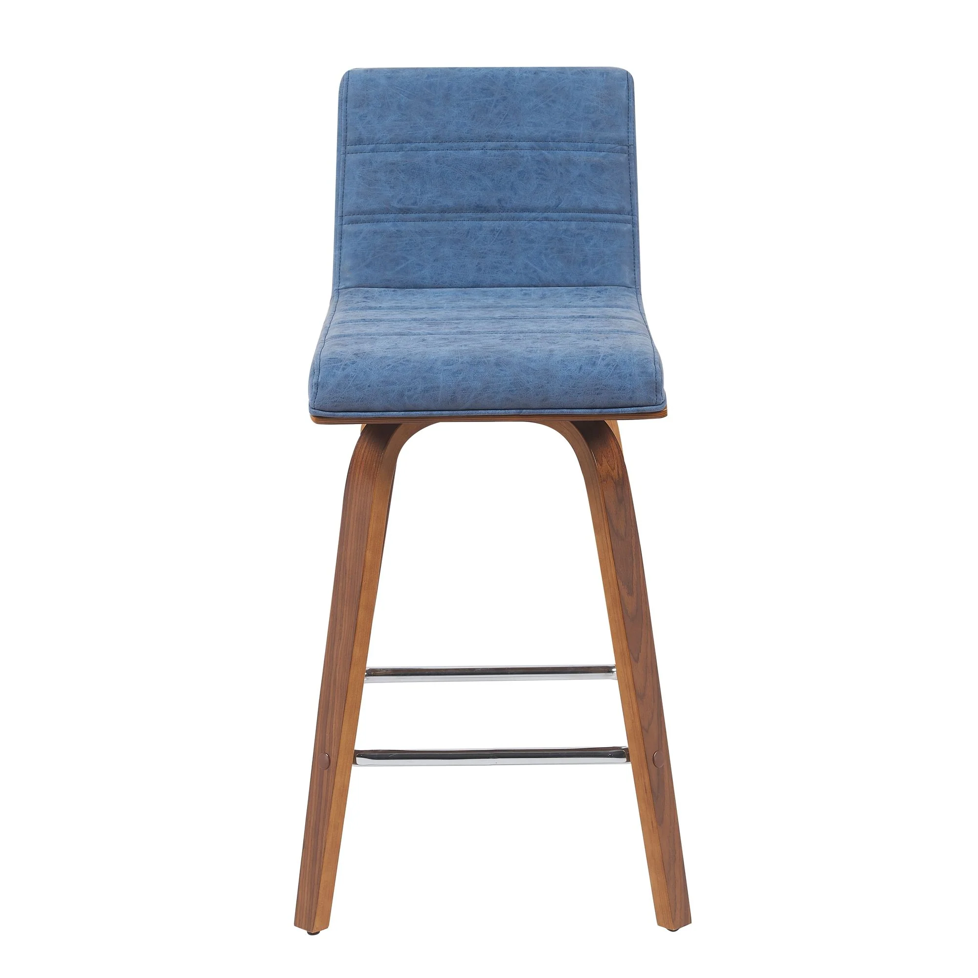 Vienna - Modern Counter Height Swivel Bar Stool - Walnut Finished Wood Frame - Image 34
