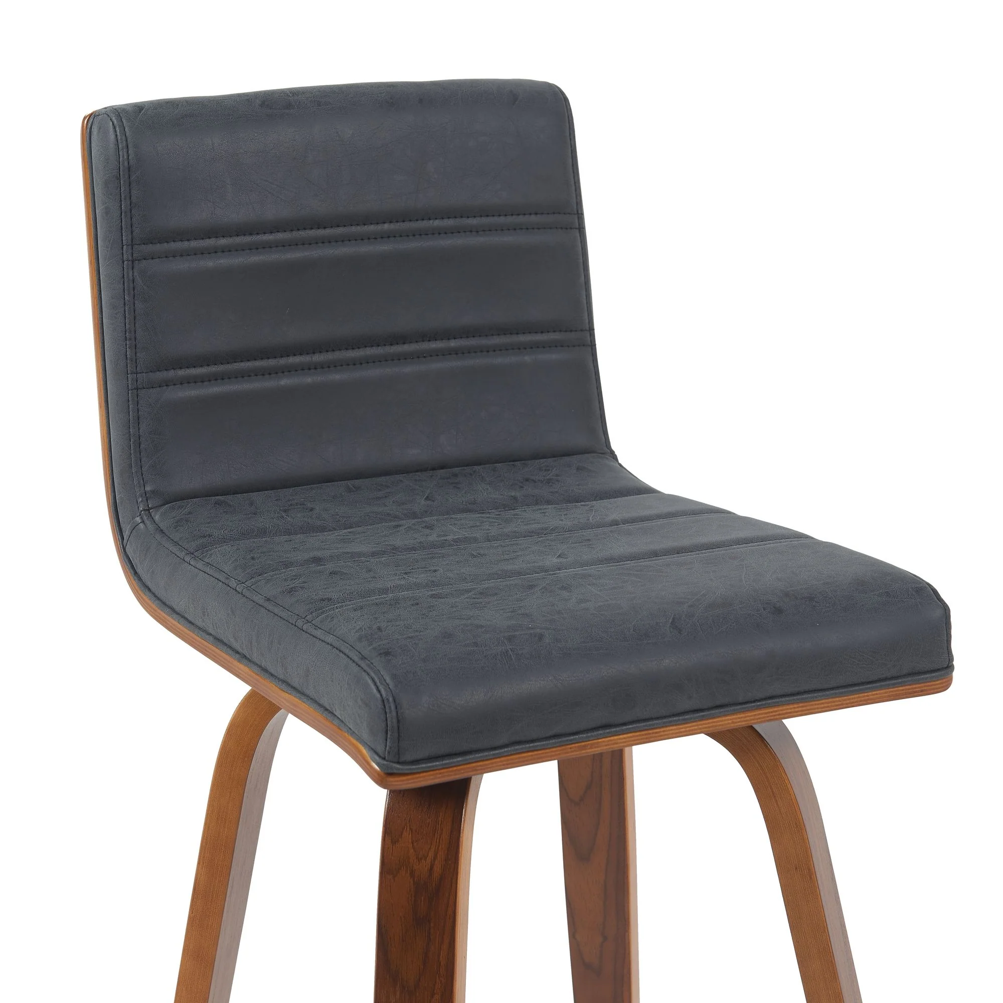 Vienna - Modern Counter Height Swivel Bar Stool - Walnut Finished Wood Frame - Image 45