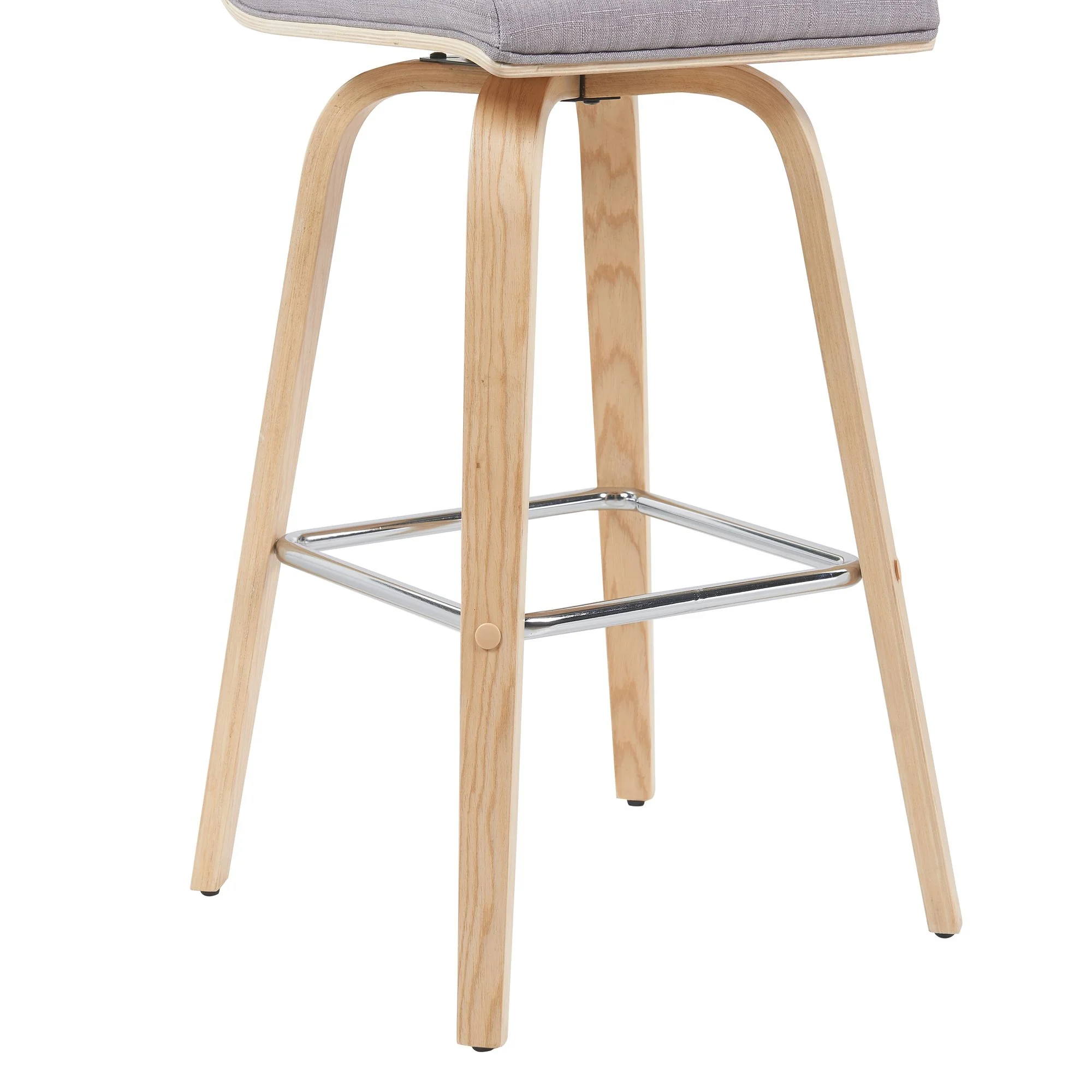 Vienna - Modern Swivel Bar Height Stool - Patterned Oak Wood Frame - Image 20
