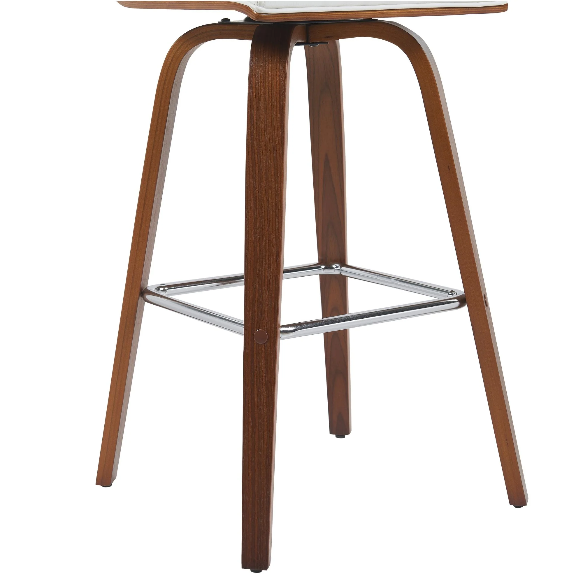 Vienna - Modern Swivel Bar Height Stool - Walnut Finished Wood Frame - Image 46