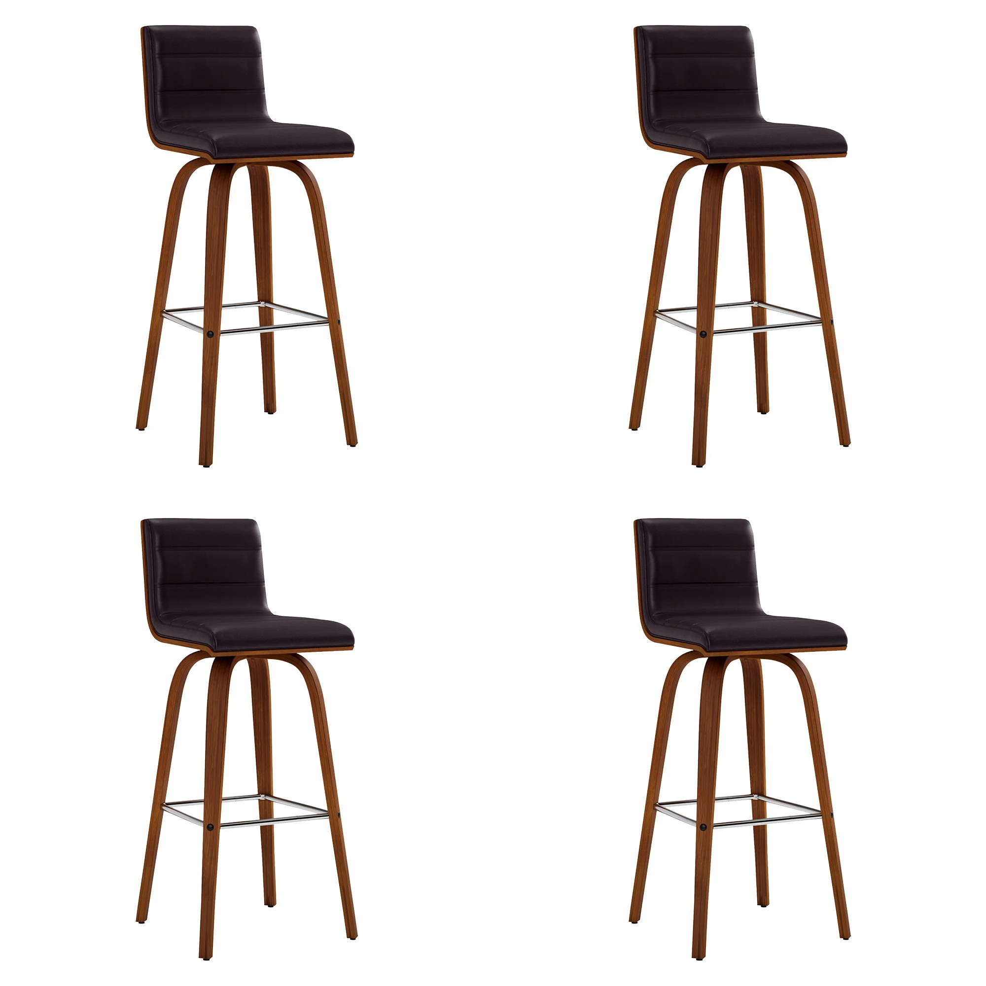 Vienna - 30" Swivel Bar Stool - Walnut Wood - Image 8