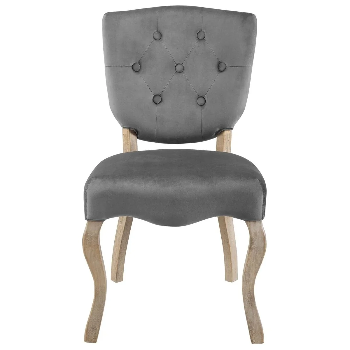 Vintage French Shield Back Performance Velvet Dining Side Chair - Image 9