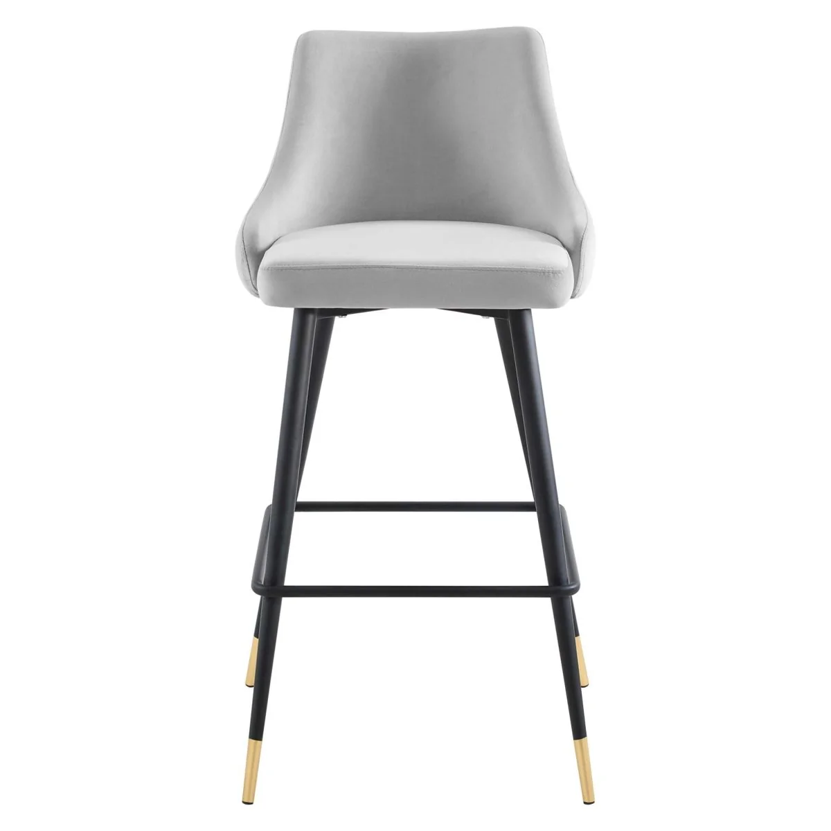 Vintage Glam Performance Velvet Bar Stool – Black and Gold 40 Inch - Image 9