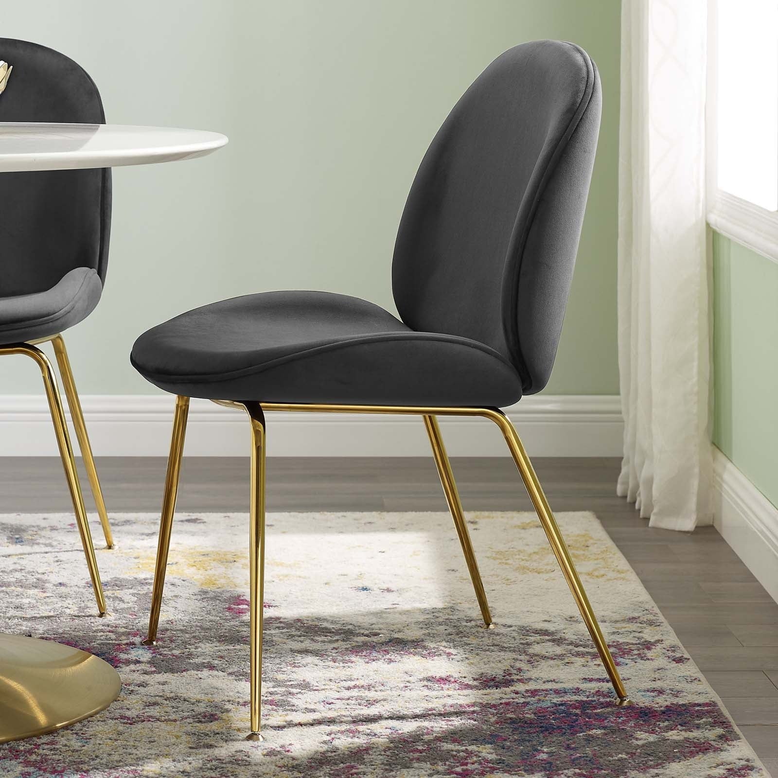 Vintage Glamour Performance Velvet Dining Side Chair - Image 6