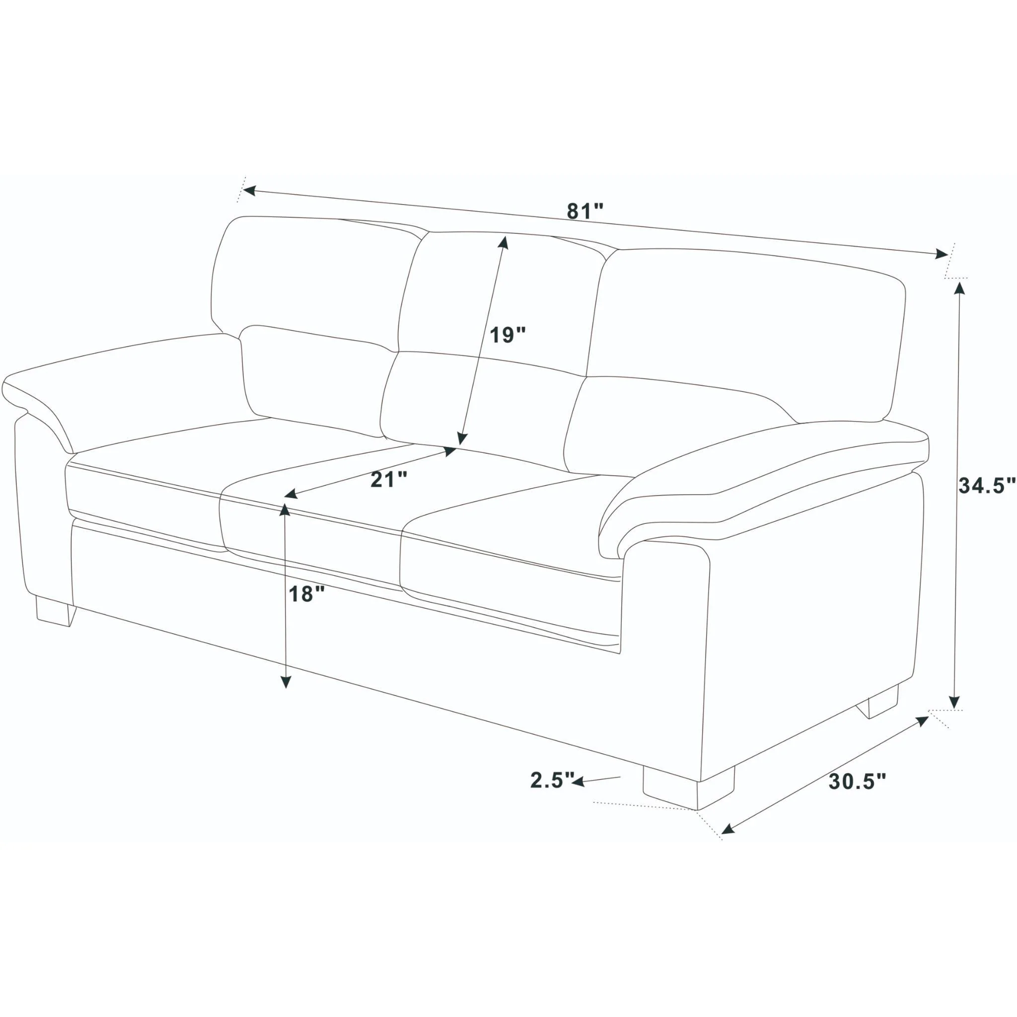 Vintage Inspired 3 Seat Sofa With Tufted Cushions - Image 2