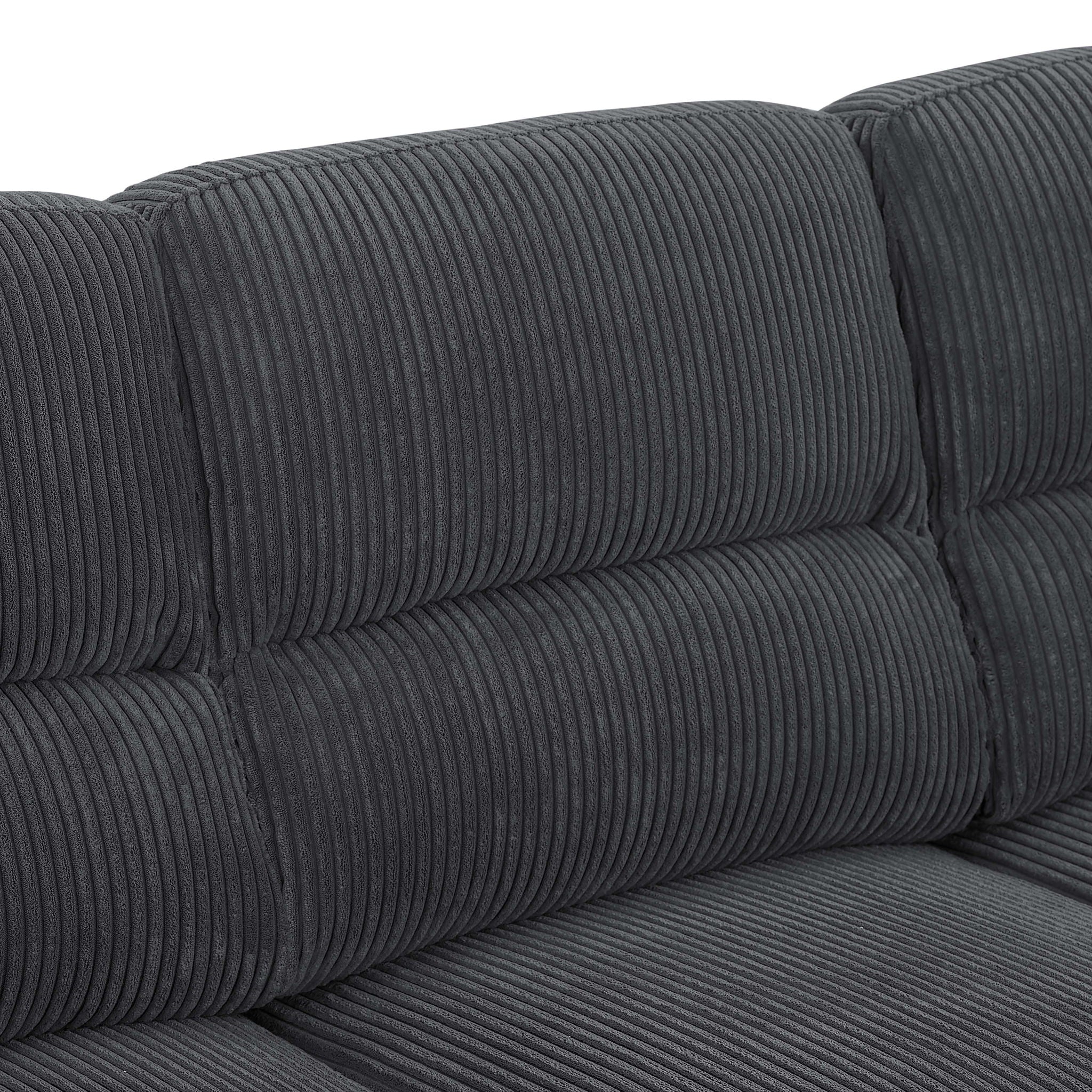 Vintage Inspired 3 Seat Sofa With Tufted Cushions - Image 5