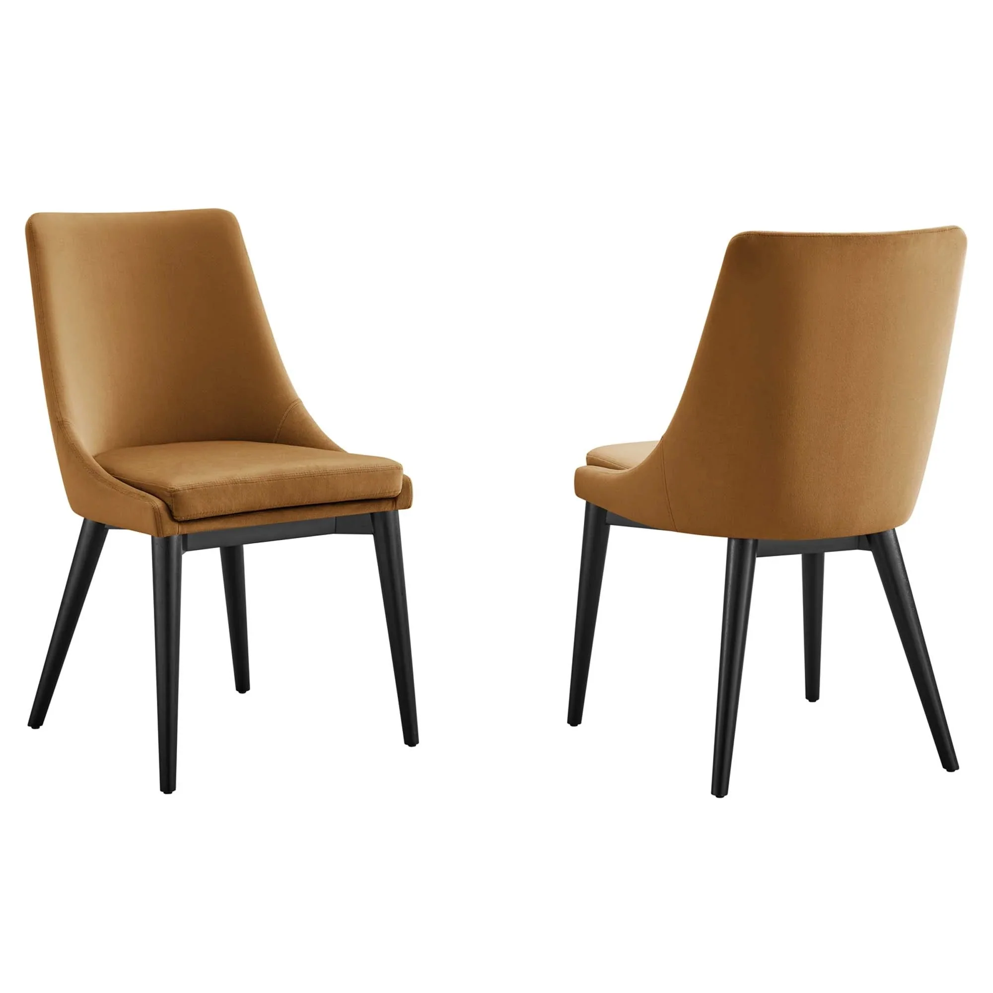 Vintage Modern Performance Velvet Dining Chairs Set of 2