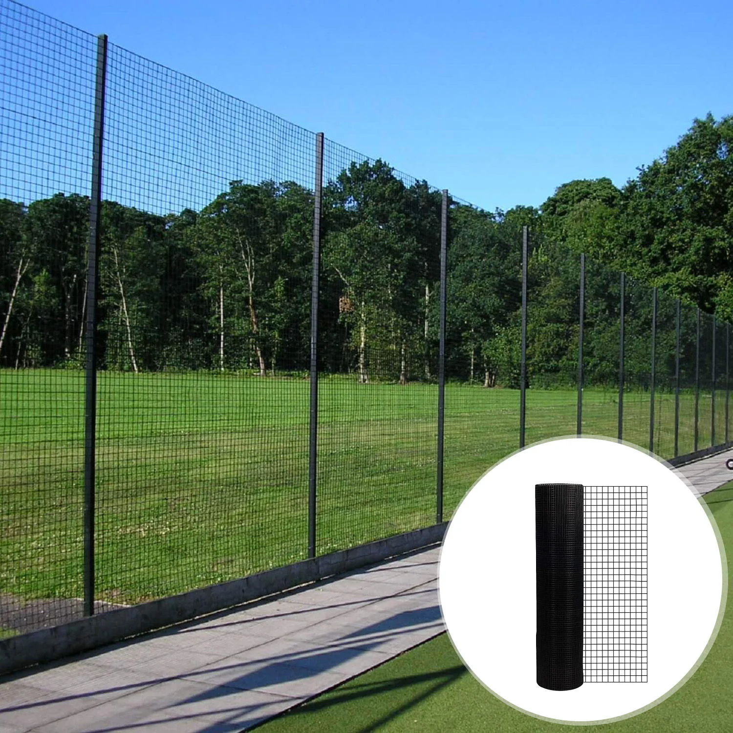 Vinyl Coated Hardware Cloth, Welded Wire Fence For Poultry And Home Improvement - Black - Image 2