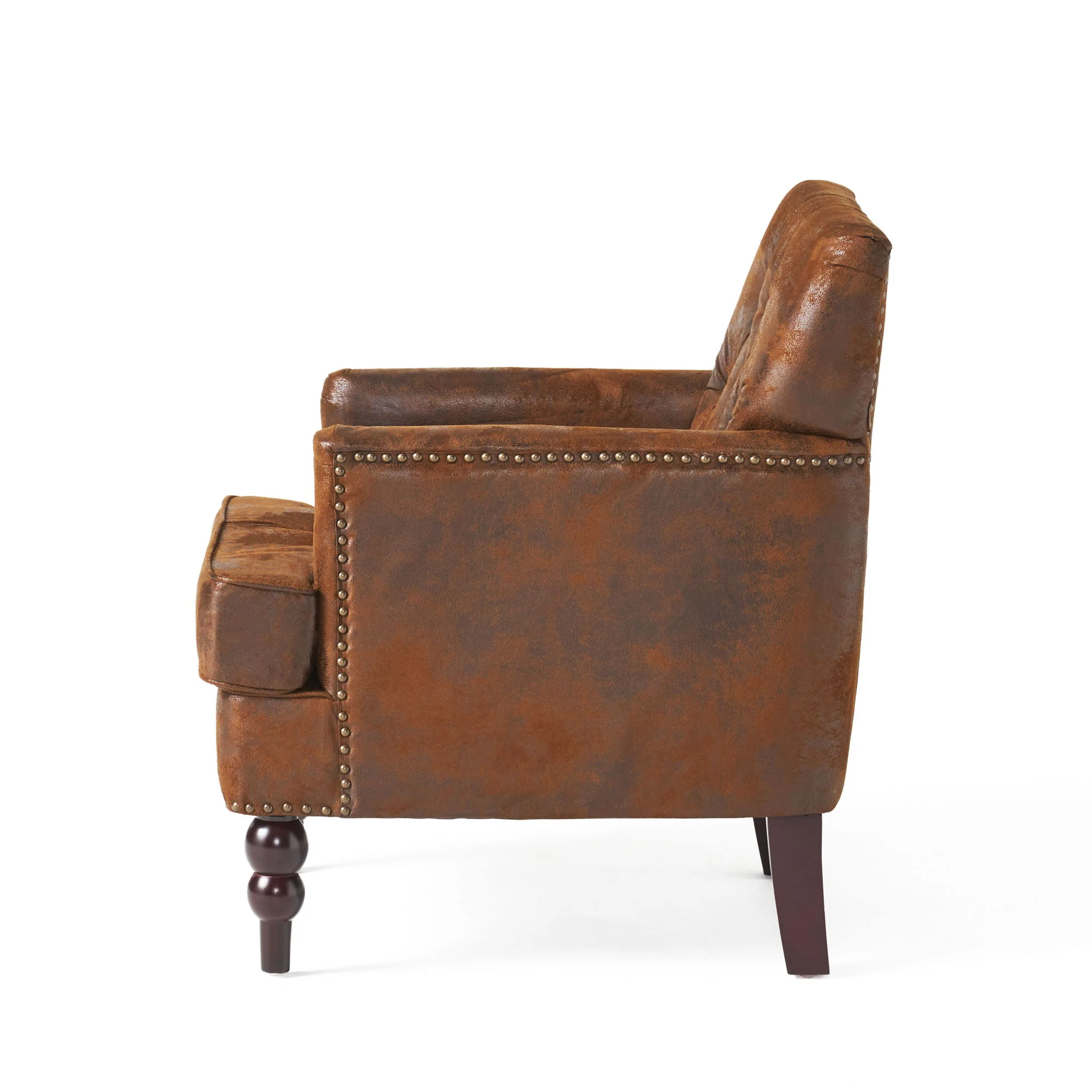 Vitality - Club Chair With Button Tufted Diamond Stitching And Turned Legs - Image 8