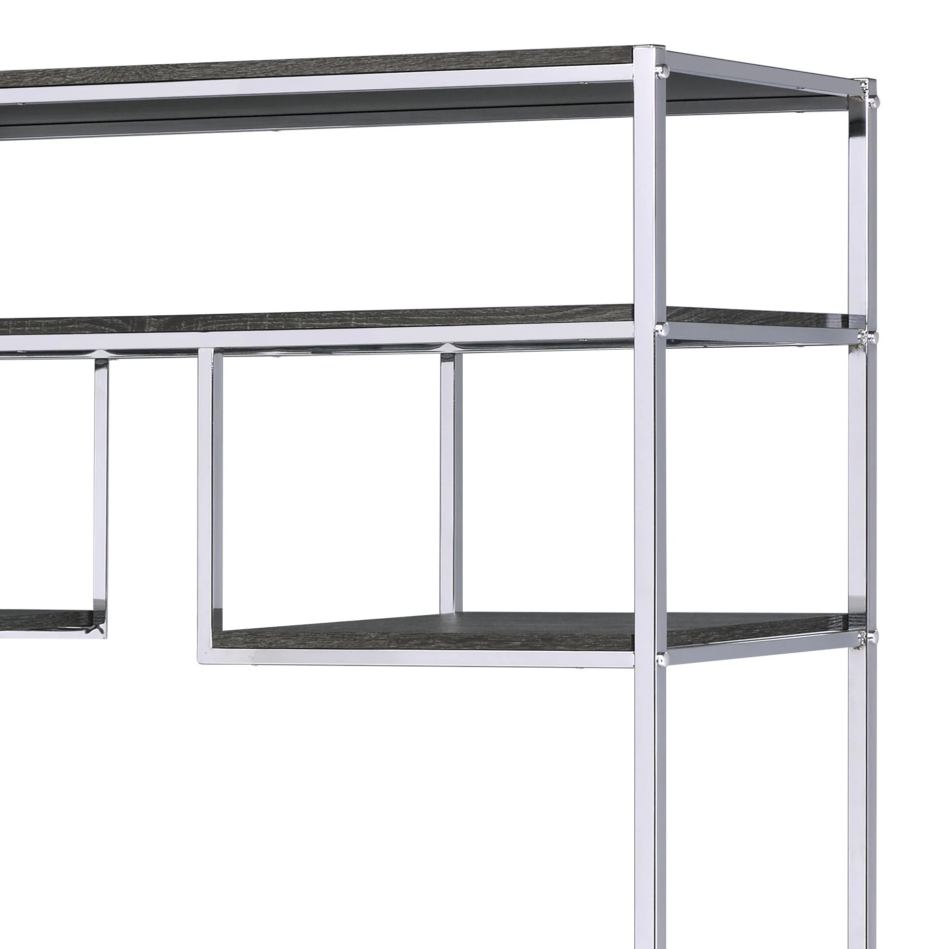 Vonara - Bookshelf - Chrome / Gray / Oak - Image 4