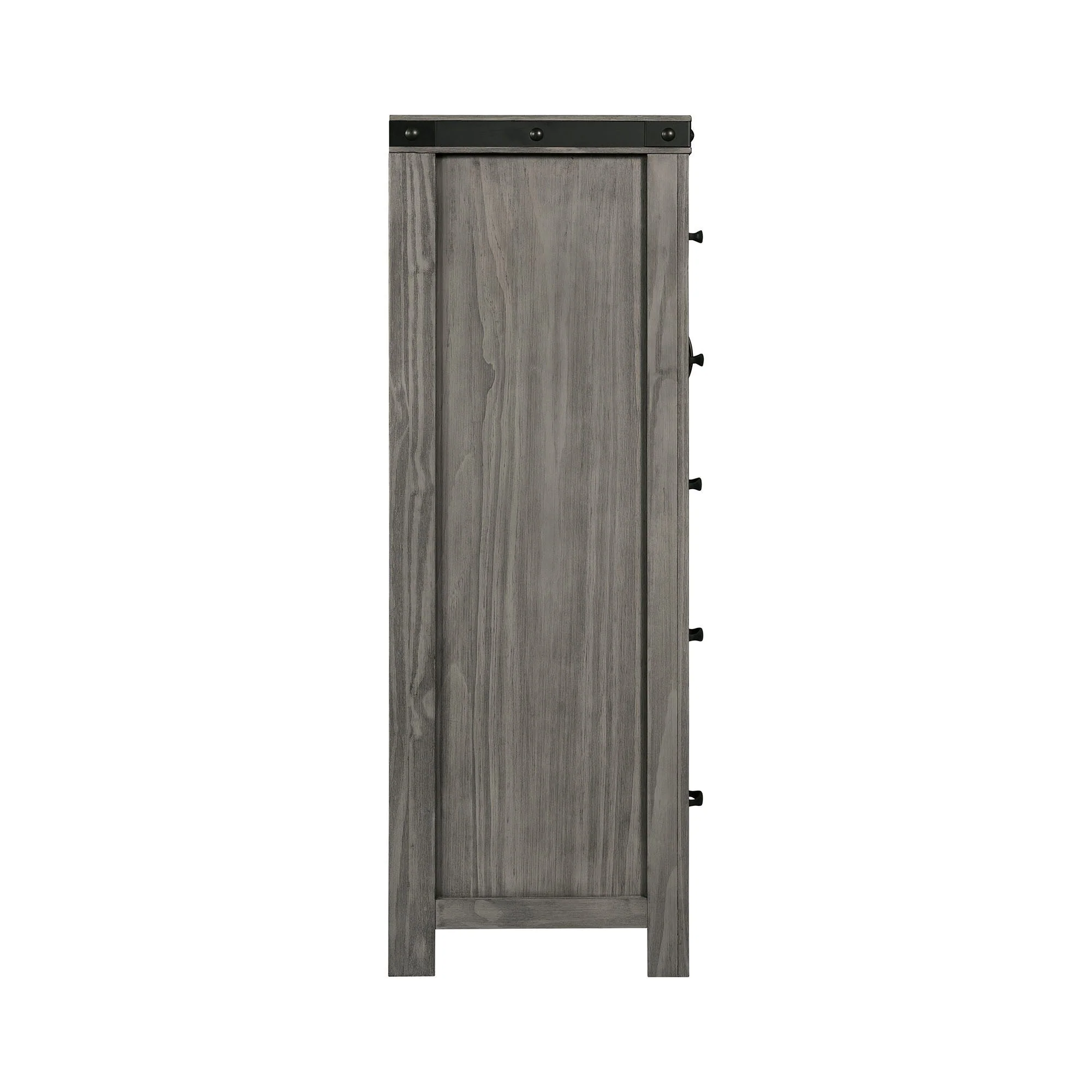 Wade - 5-Drawer Gentlemen Chest - Black Finish - Image 5