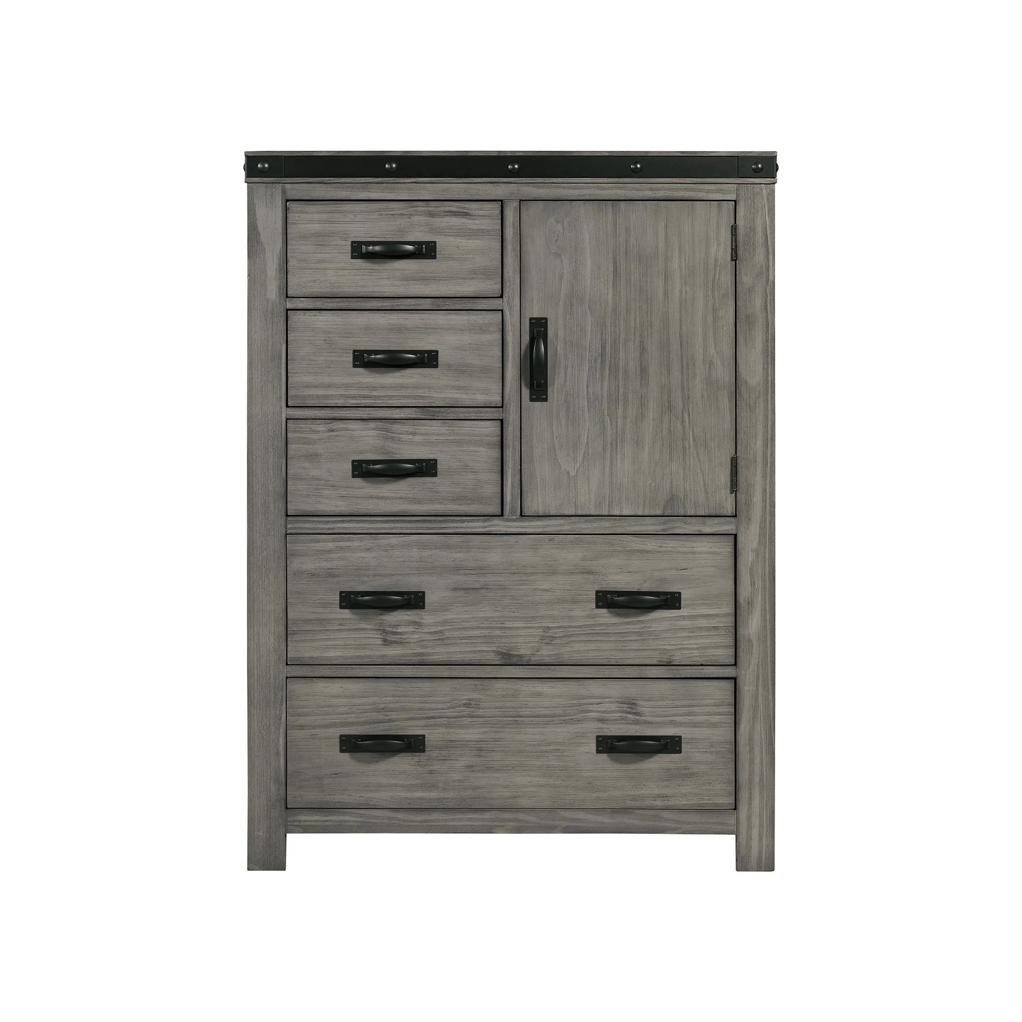 Wade - 5-Drawer Gentlemen Chest - Black Finish - Image 6